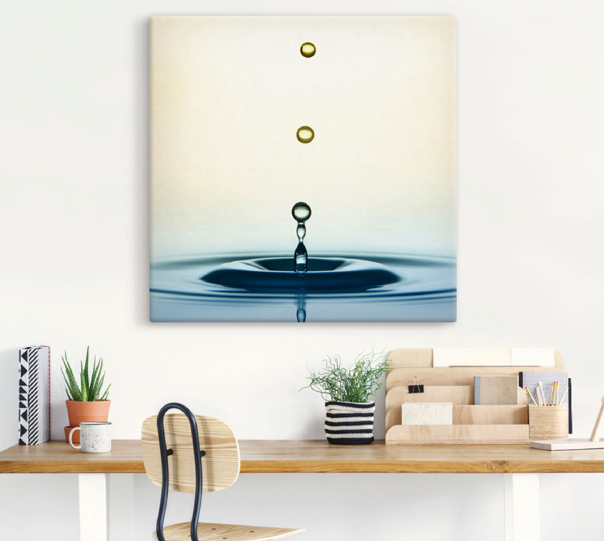 Artland Tableau sur toile »Tropfen« 1 cuis tlg. als Leinwandbild, Wandaufkleber in verschied. Grössen