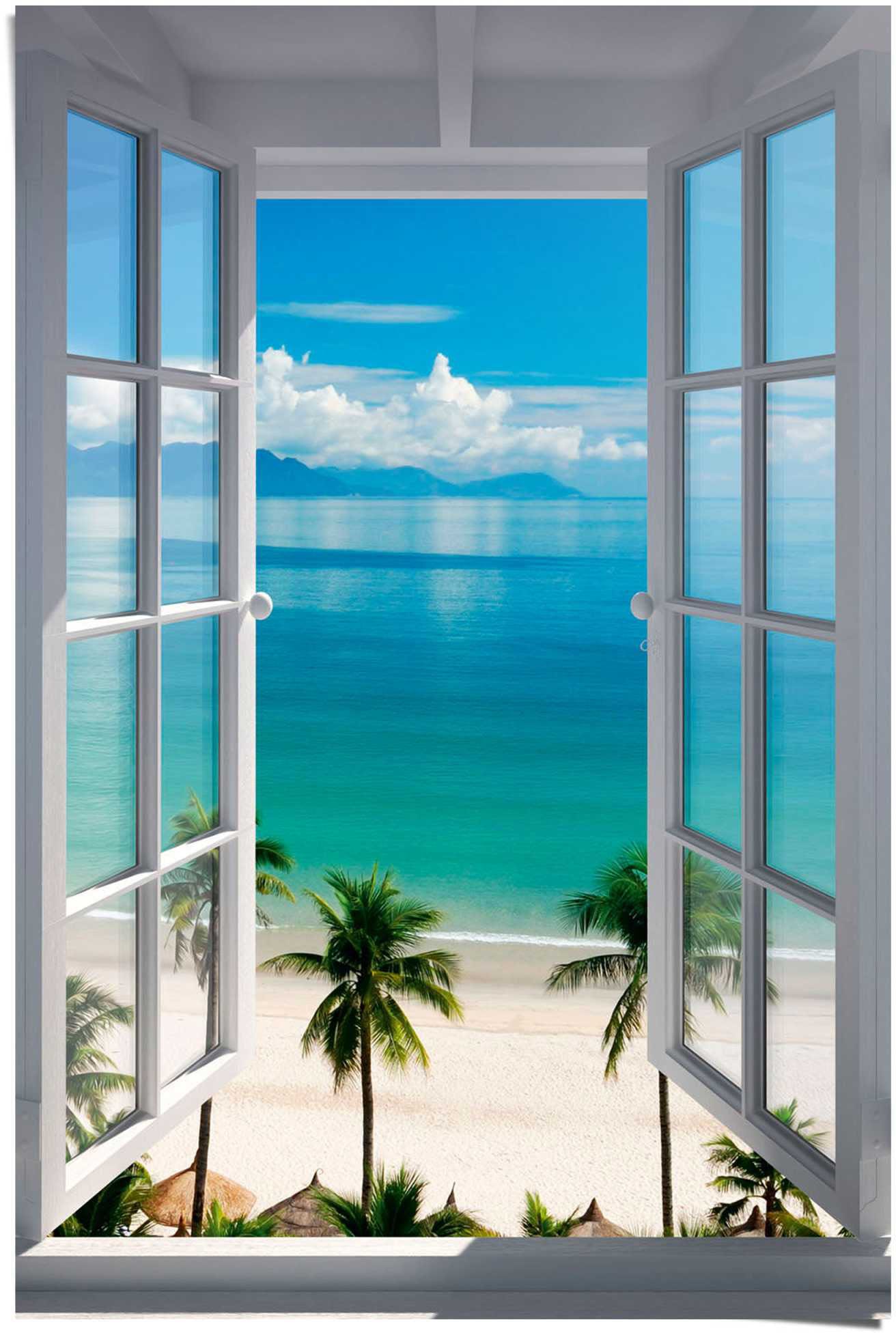 Image of Reinders Poster "Fenster zum Strand" 1 Stk. tlg.