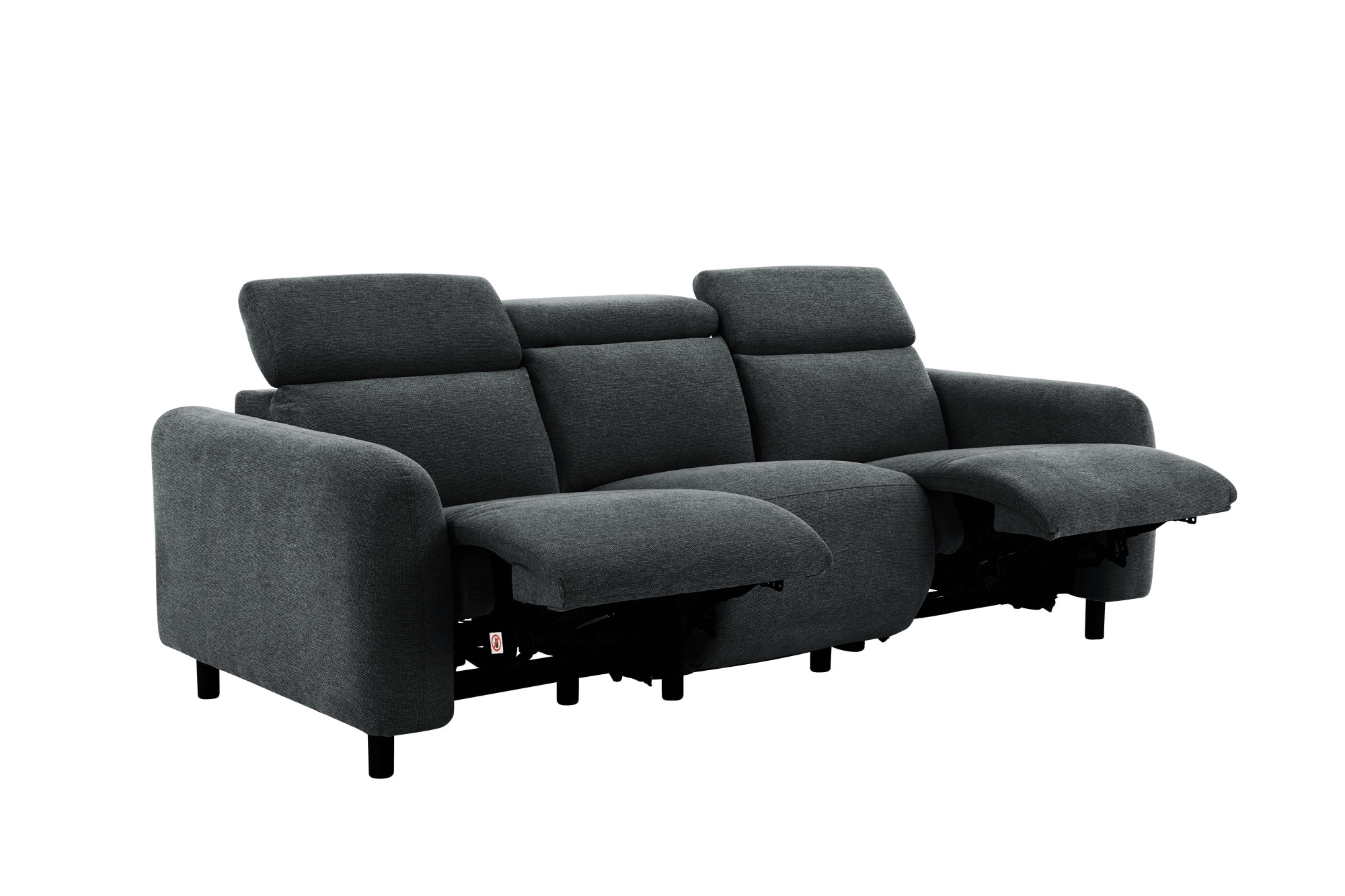 Home affaire 3-places »SKAANE Struktur-Sofa, 229 cm, manuelle-u. elektrische Relaxfunktion« Relax-Funktion in 2 Sitzen, Kopfteilverstellung, Federkernpolsterung