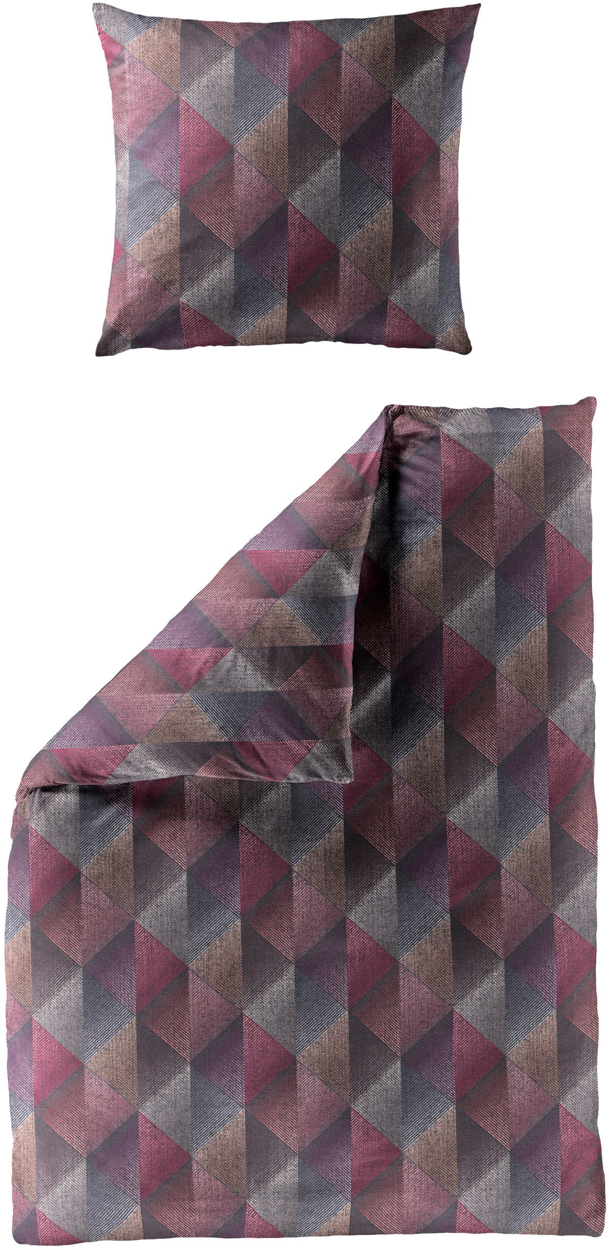 Image of BIERBAUM Bettwäsche "4087" 2 Stk. Mako-Satin, 100 % Baumwolle, pflegeleicht