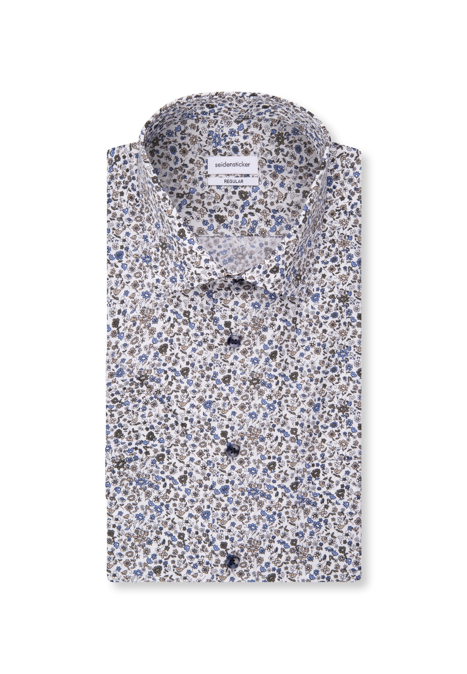 seidensticker Businesshemd »Regular« Regular Kurzarm Kentkragen Druck