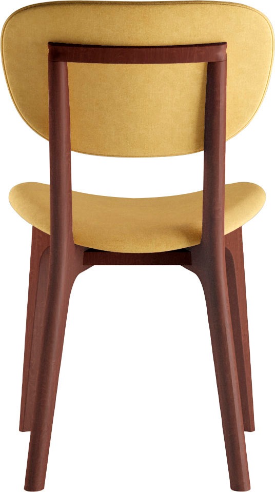 Home affaire Chaise »COZY Made in Italy« (Set) 2 cuisGestell in Buche, Kirsch- oder Nussbaum, Massivholz, Design Stuhl