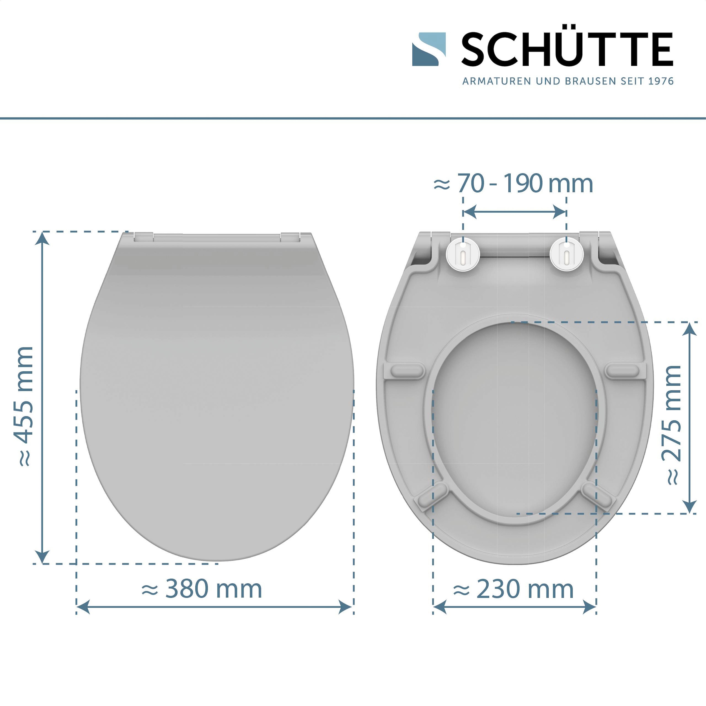 WC-Sitz SLIM WHITE • Duroplast • Mit Absenkautomatik • SCHÜTTE