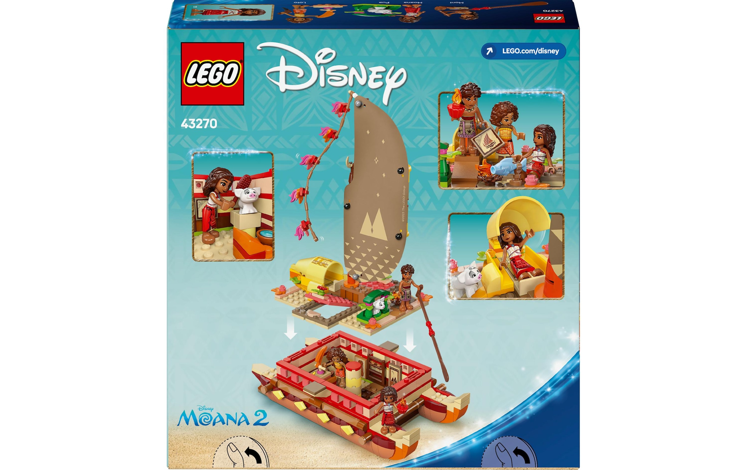 LEGO® Spielbausteine »Disney Princess Vaianas Abenteuerfloss 43270«, (529 St.)