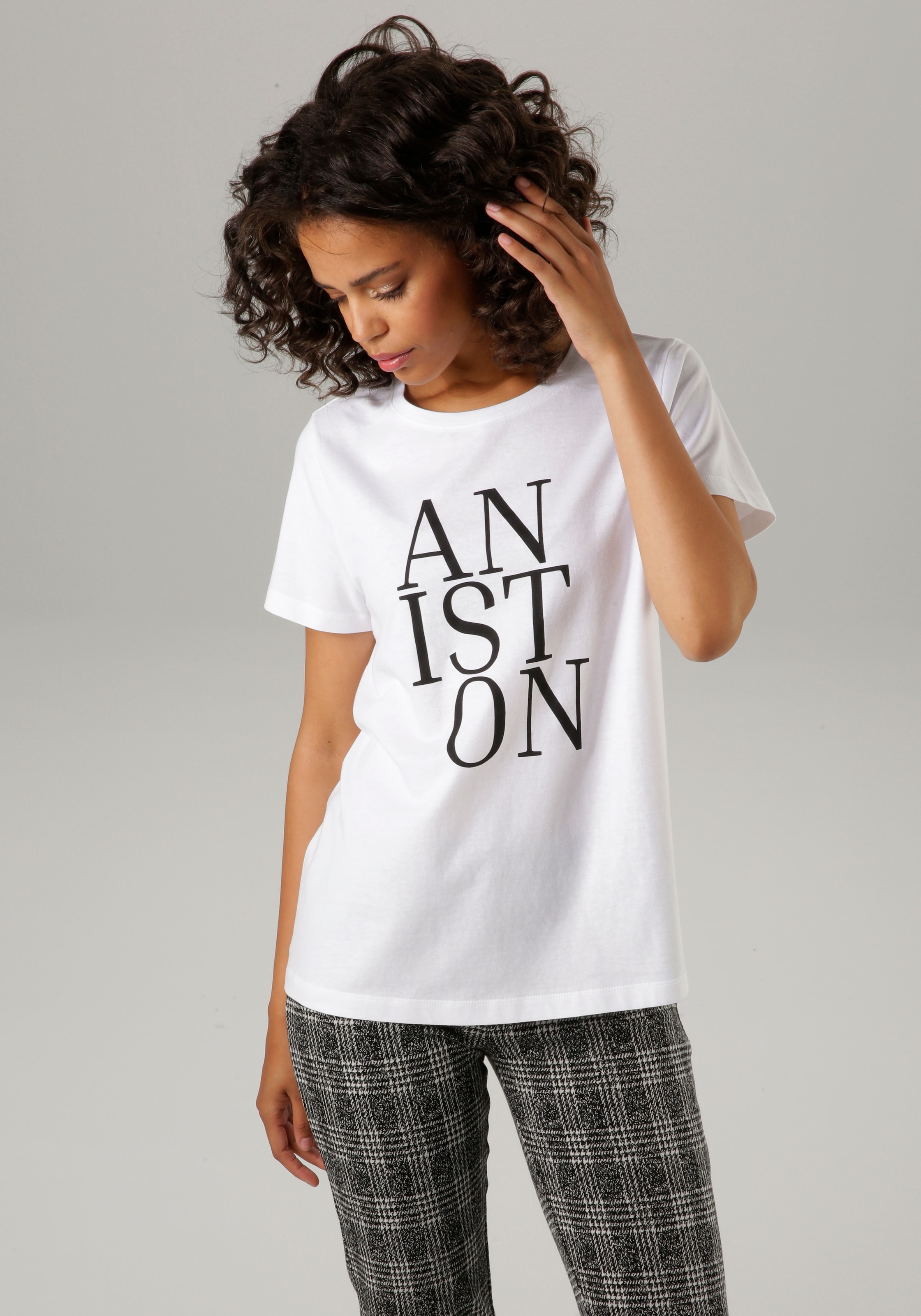 T-Shirt, mit ANISTON-Schriftzug - NEUE KOLLEKTION