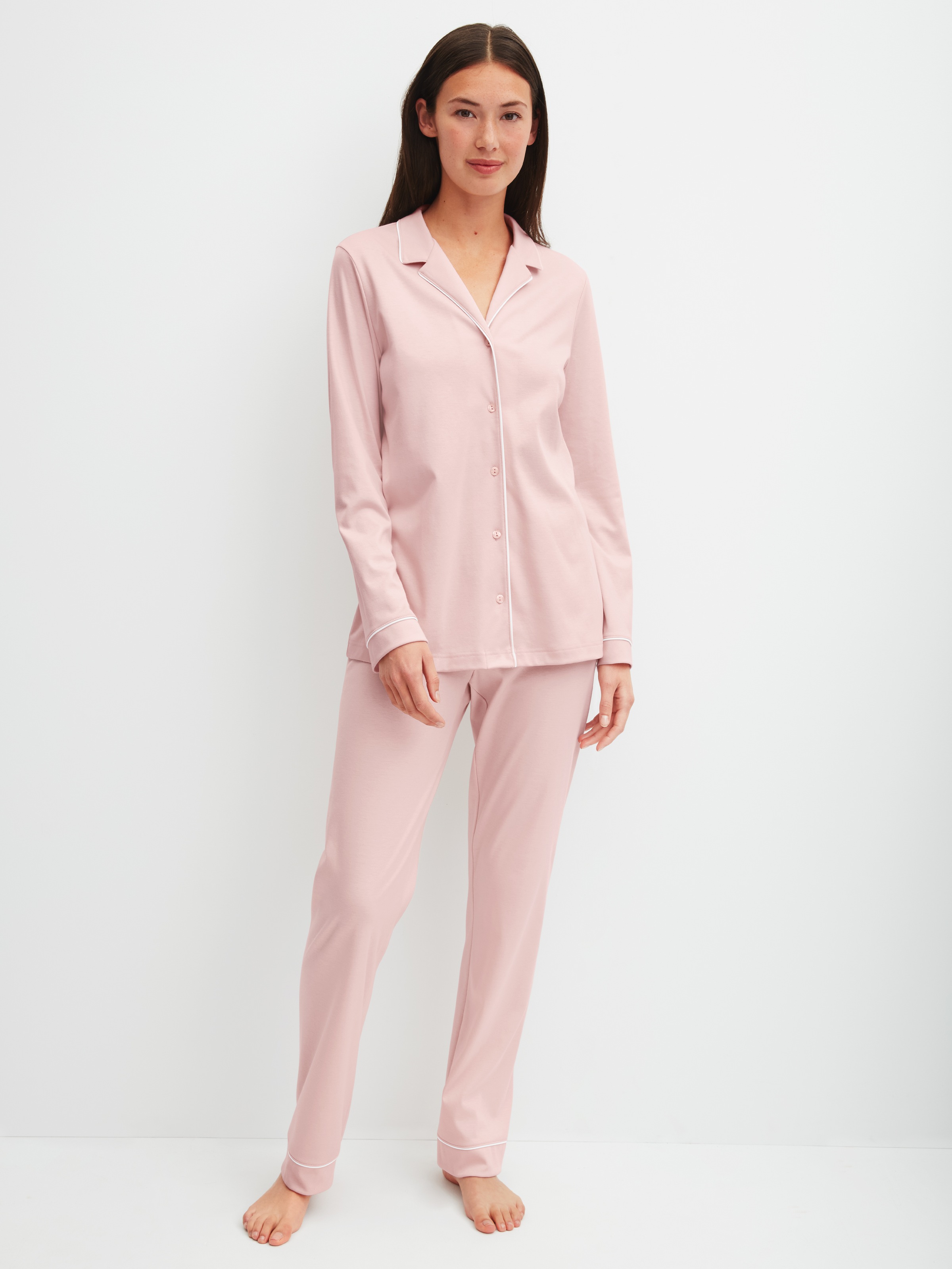 Image of CALIDA Schlafanzug "Night Lovers" 2 tlg. Knopfleiste, Pure Cotton, Interlock-Qualität, Langarm
