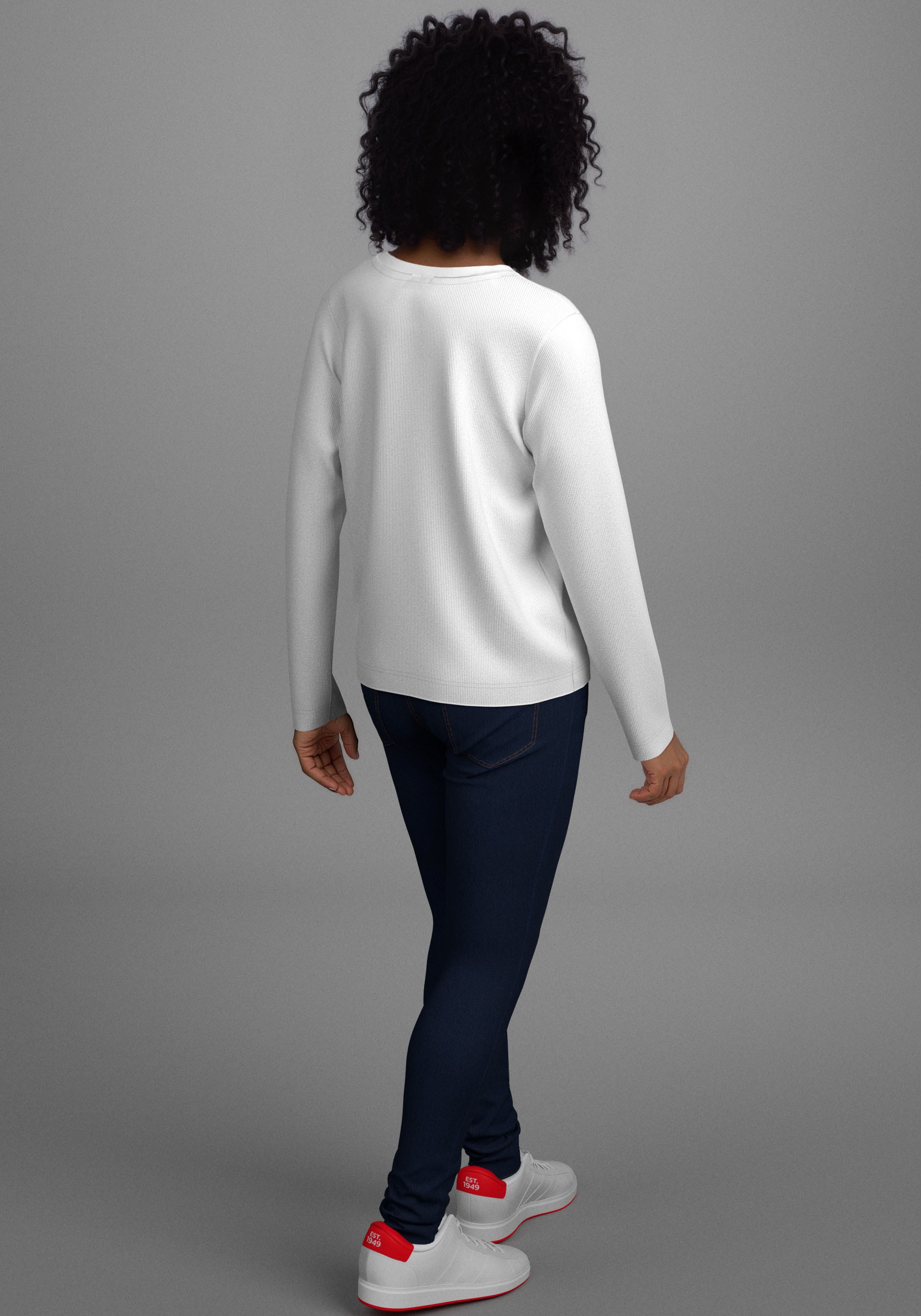 H.I.S Langarmshirt »2er Packung Shirts aus Rippware«, (2 tlg.), NEU: H.I.S für TEENS! 2er Pack Basic Langarmshirts
