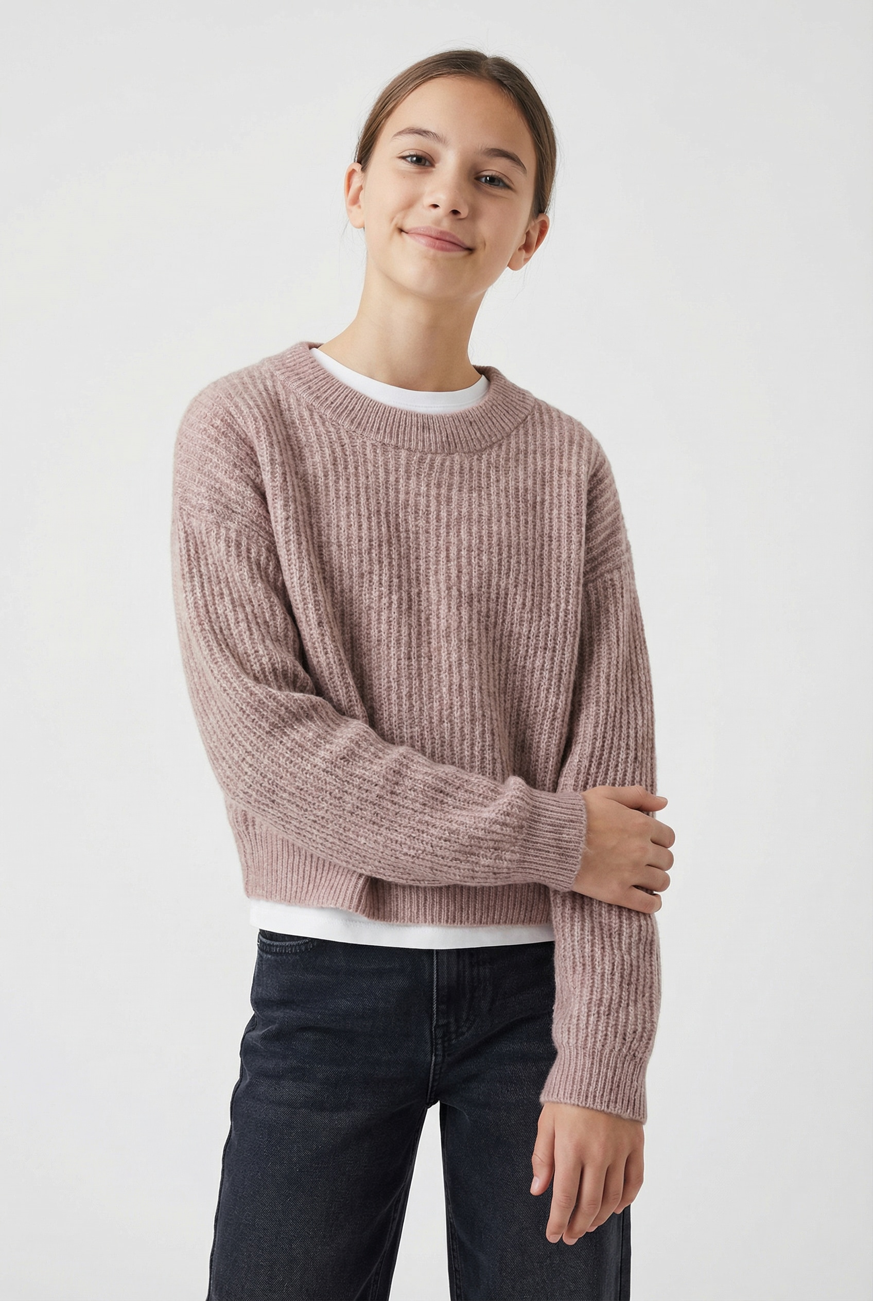 Name It Strickpullover »NKFHOLLY LS BOXY SHORT KNIT NOOS«