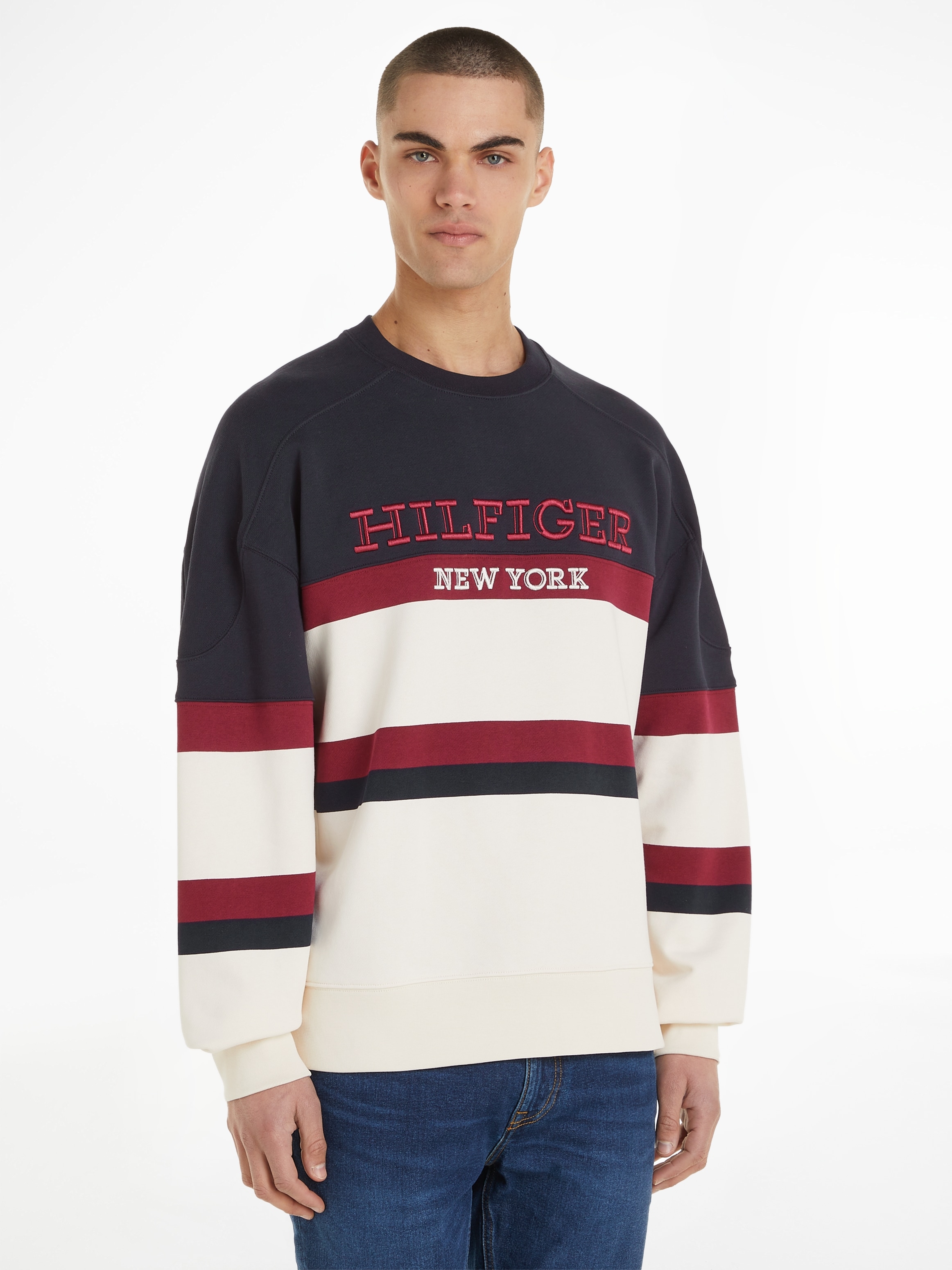 Sweatshirt »MONOTYPE COLOR BLOCK SWEATSHIRT«, mit modischem Logoschriftzug auf der Brust