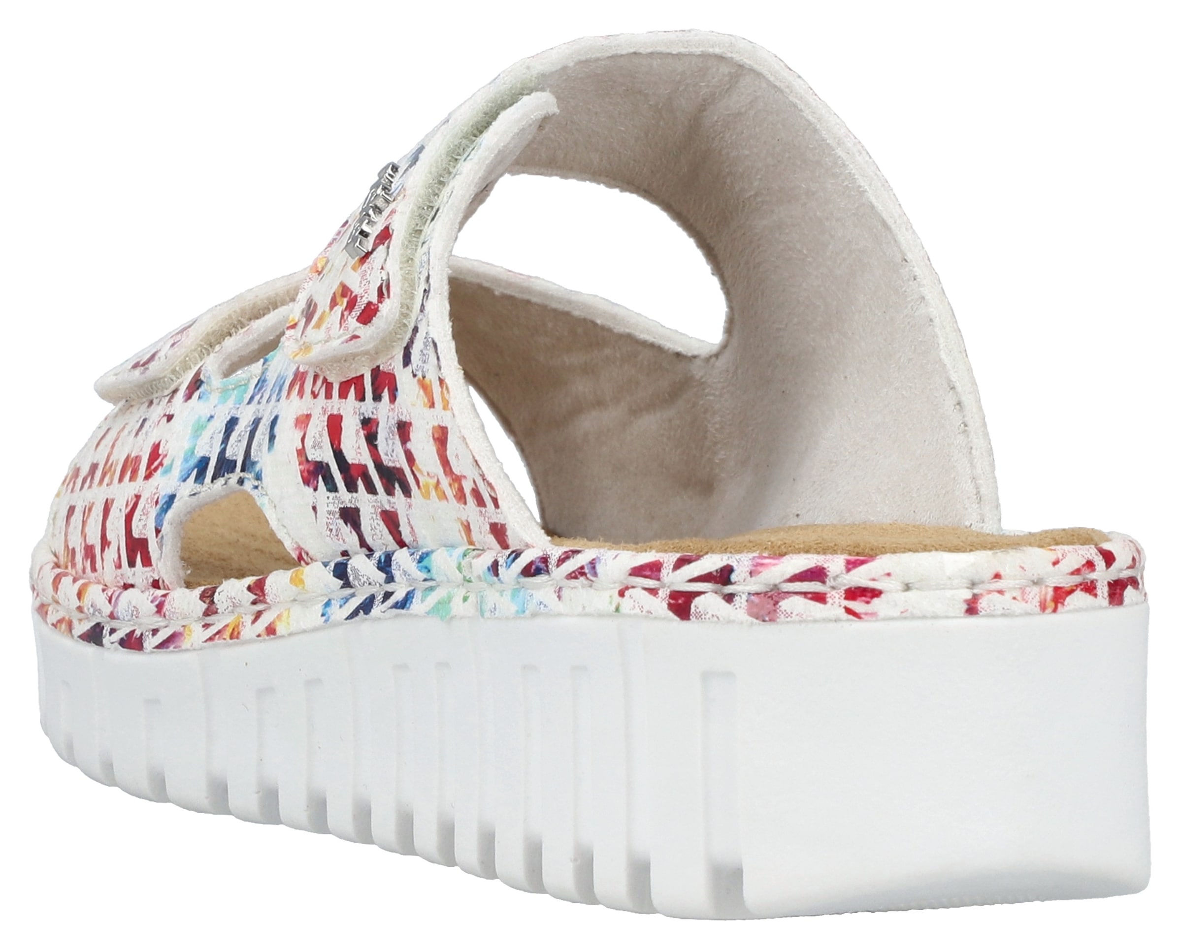 Rieker Pantolette  Sommerschuh, Schlappen, Hausschuh mit modischer Plateausohle