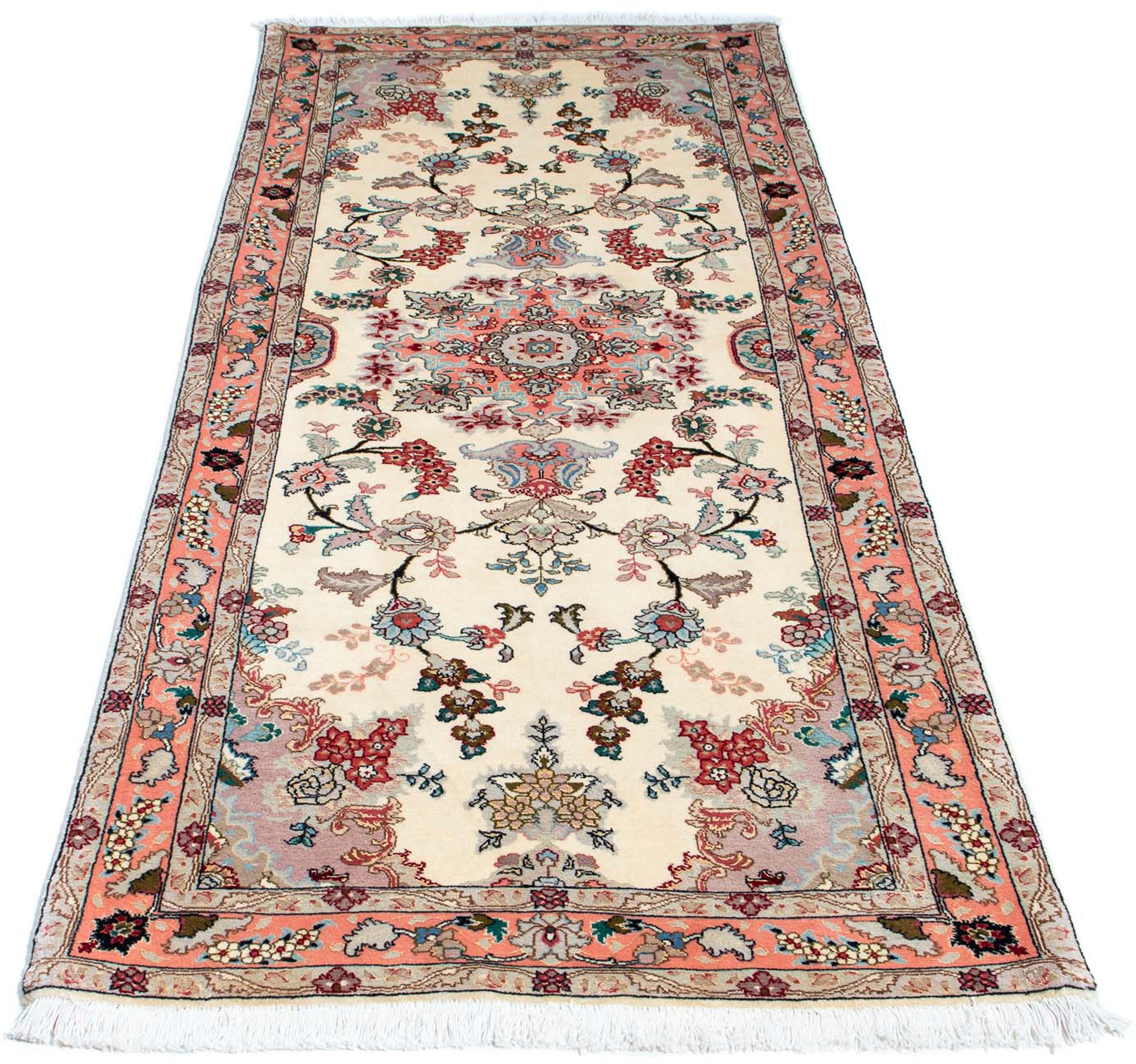 Image of morgenland Orientteppich »Perser - Täbriz - Royal - 205 x 82 cm - beige«, rechteckig, 7 mm Höhe, Wohnzimmer, Handgeknüpft, Einzelstück mit Zertifikat bei Ackermann Versand Schweiz