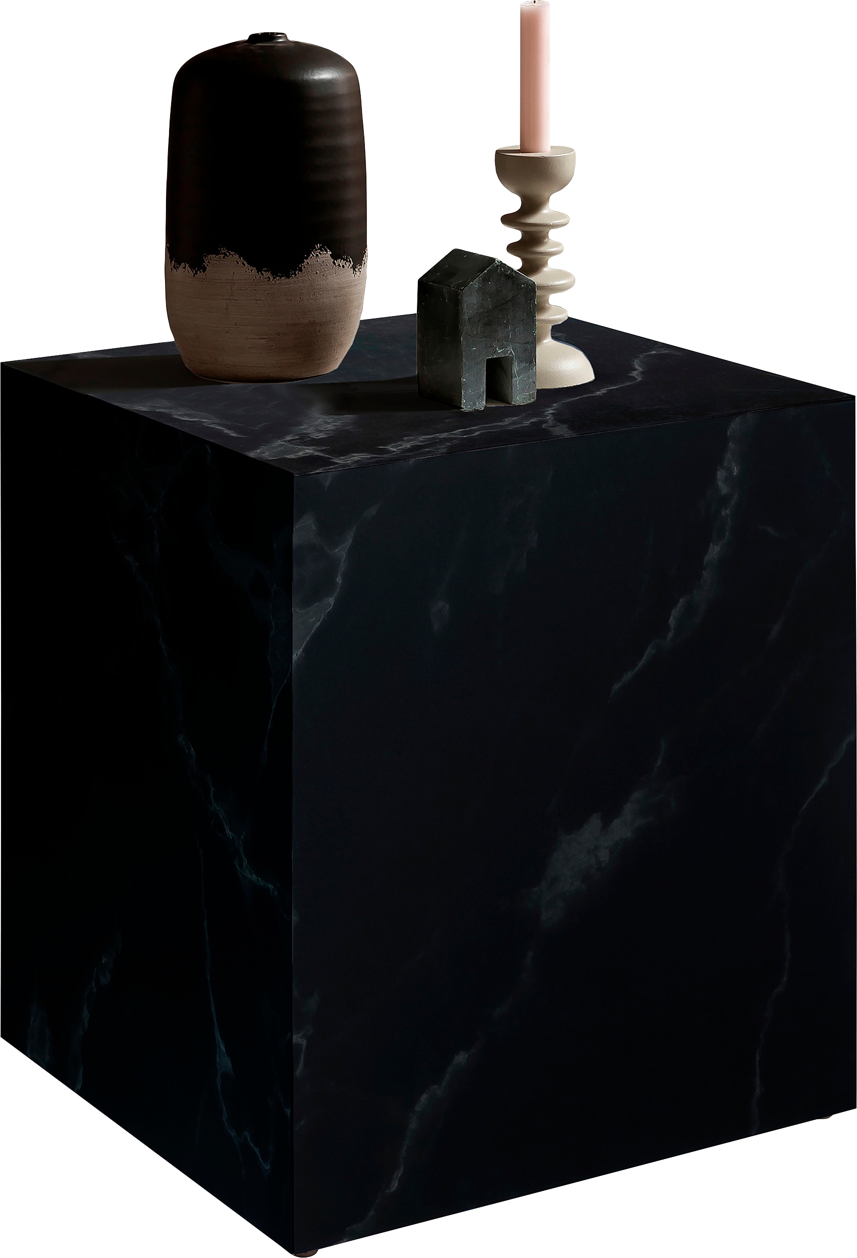 Image of SalesFever Beistelltisch "Design-Tisch für jeden Raum" Quadratisch, 45x45 cm, charmant in Marmoroptik foliert