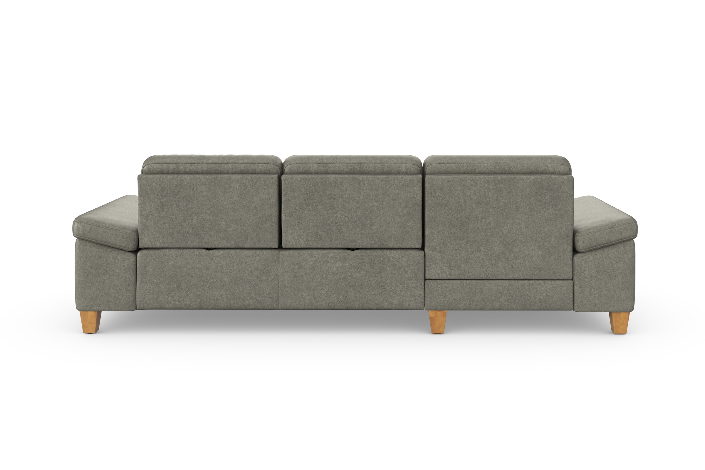 sit&more Ecksofa »Westham L-Form«, mit Recamiere, mit oder ohne Bettfunktion, Bettkasten, Füsse Eiche
