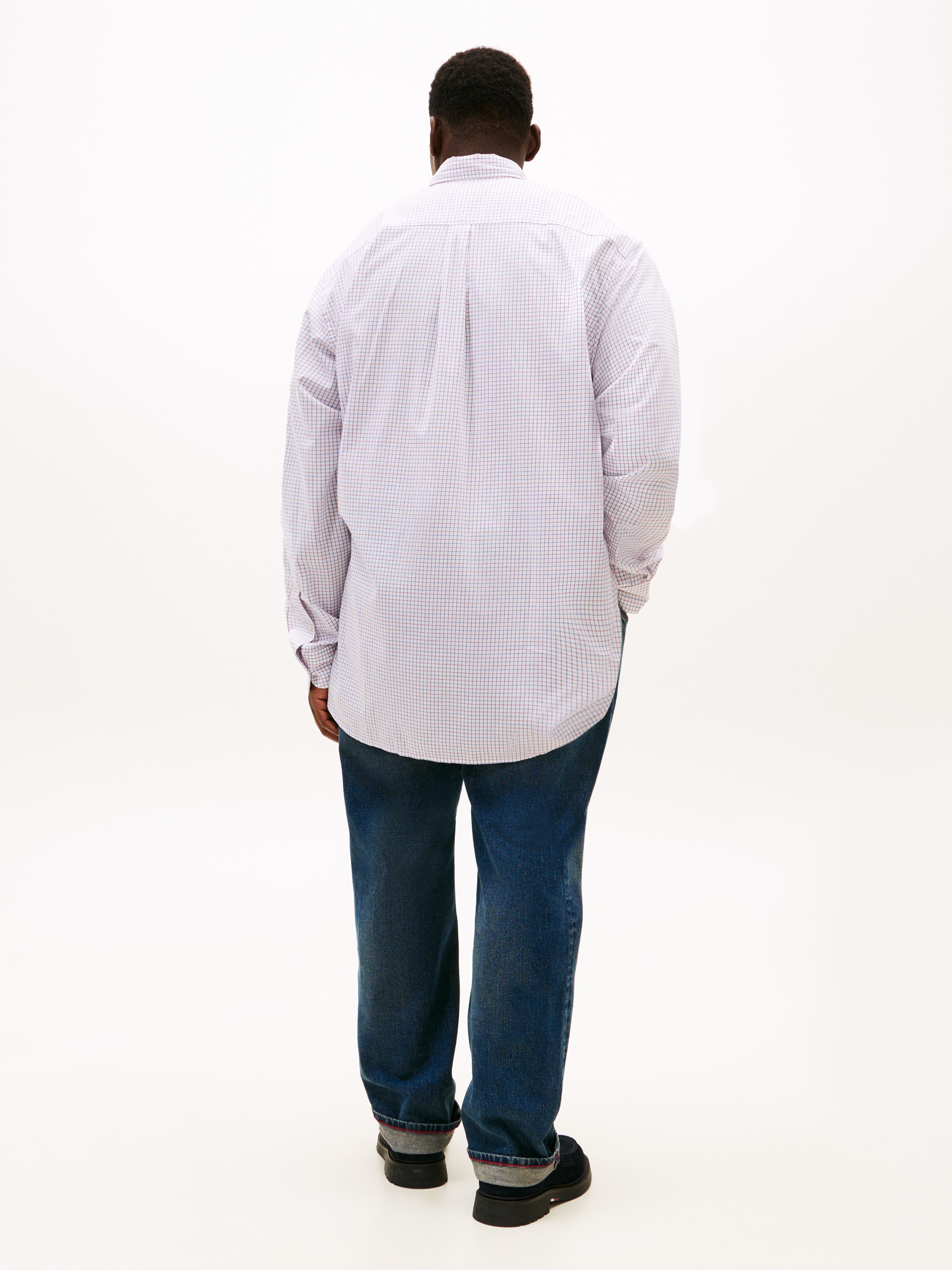 Tommy Hilfiger Big & Tall Chemise à manches longues »BT - CORE TATTRSALL POP« Grosse Grössen, Button-down-Kragen, regular fit