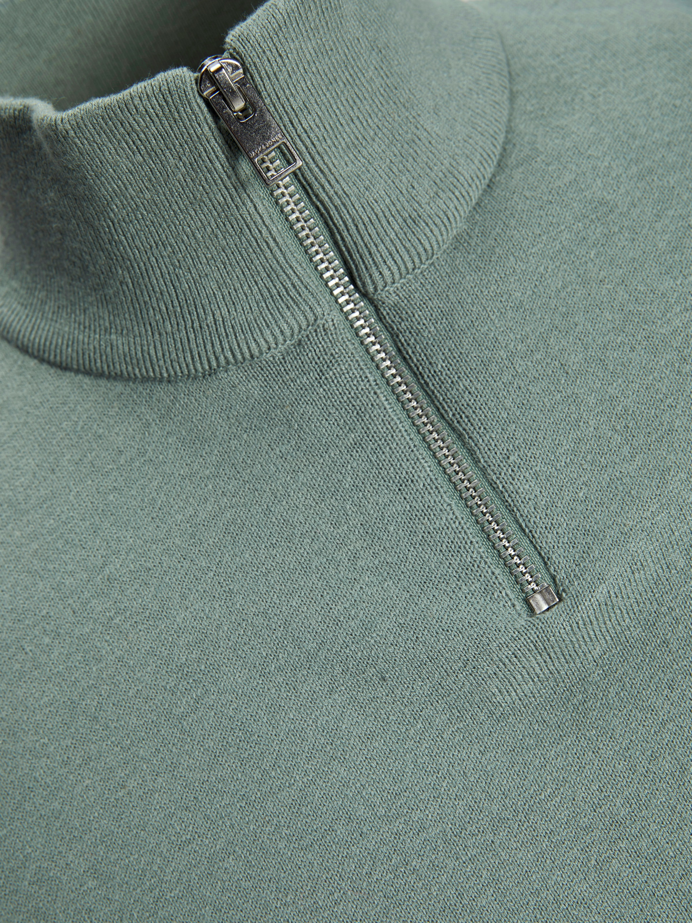 Jack & Jones Troyer »JJEEMIL KNIT HALF ZIP NOOS«, mit Rippbündchen