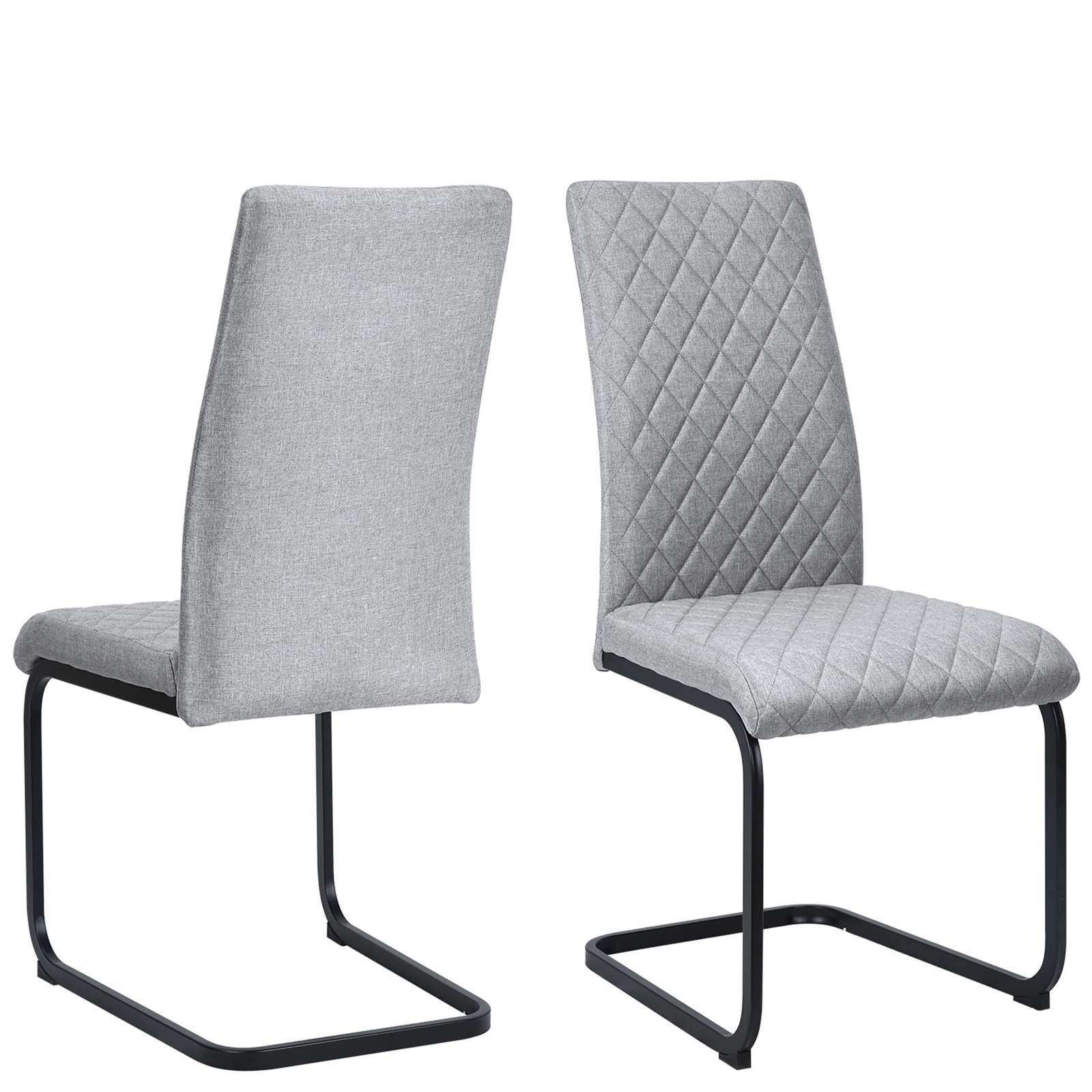 GOODproduct Chaise de salle à manger »Valbourg« () 2 cuisFreischwinger, gepolsterte Rückenlehne und Sitzfläche, Sitzhöhe 48 cm