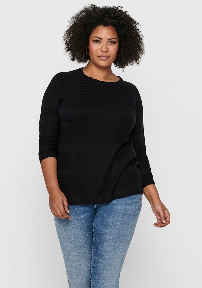 Image of ONLY CARMAKOMA Strickpullover, im Glatt- Rippenstrickmuster bei Ackermann Versand Schweiz