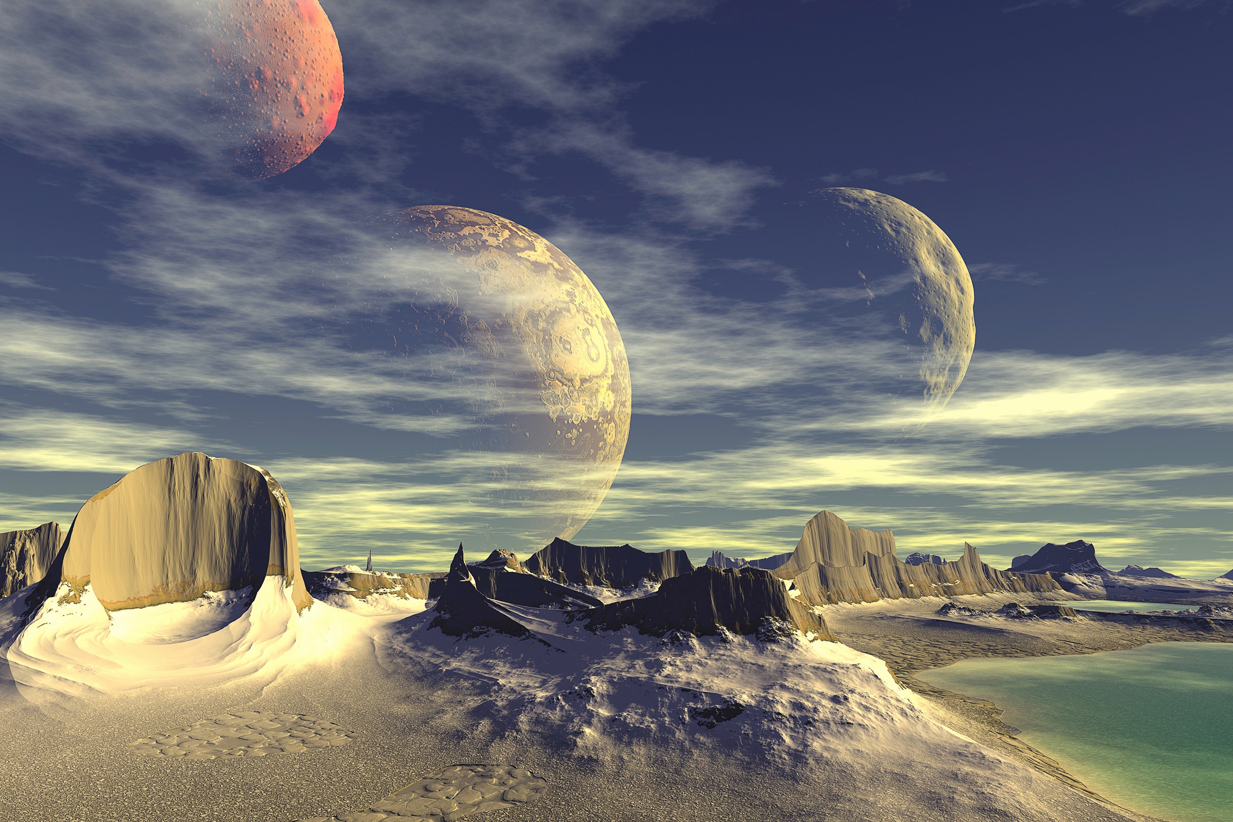 Image of Papermoon Fototapete "PLANETEN-FUTURISTISCH WELTRAUM MOND GALAXIE UNIVERSUM"