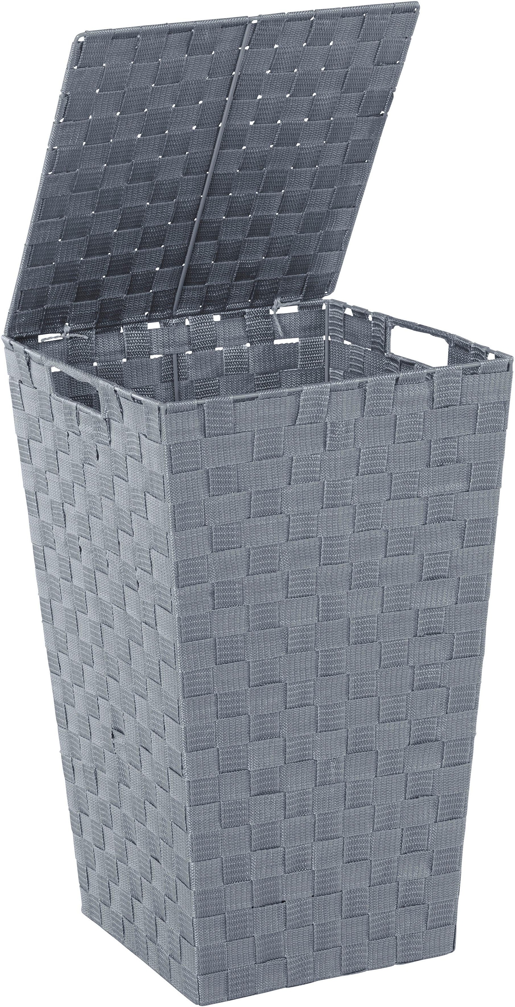 locker Wäschekorb, aus Nylon und Metall