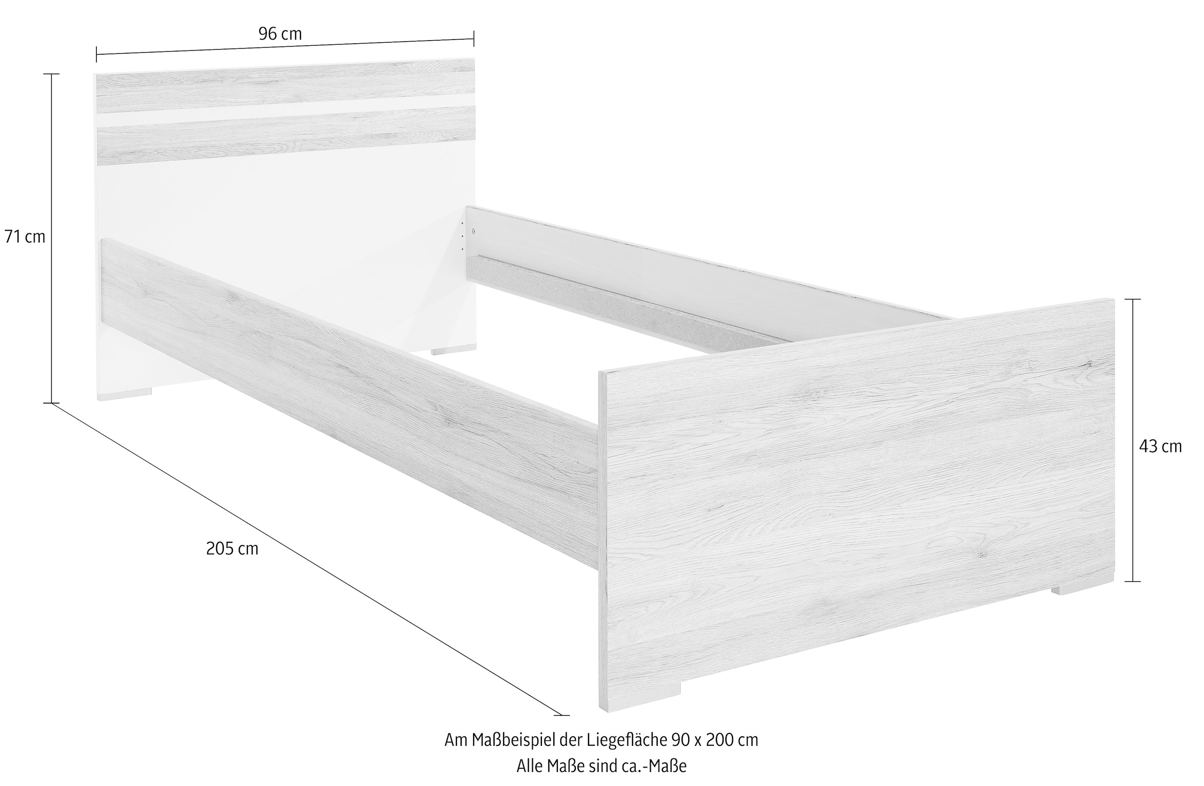 Wimex Bett »Joker«, Liegeflächen 90 oder 140x200cm, farbliche Akzente am Kopfteil