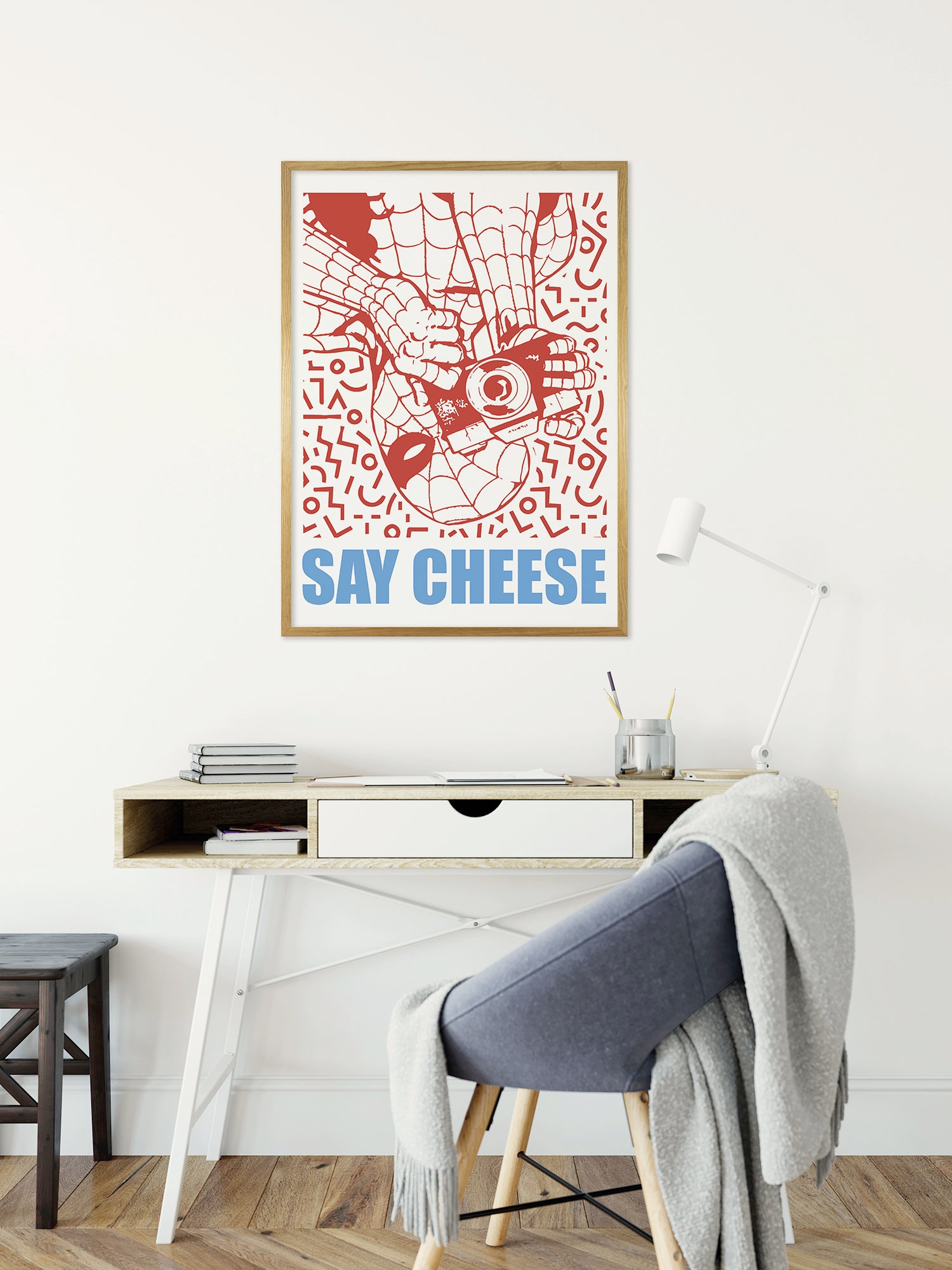 Image of Komar Wandbild "Marvel Spider-Man Say Cheese Red" Disney Set, 1 Stk. tlg. 30 x 40 cm (Breite x Höhe) - Kinderzimmer, Dekoration