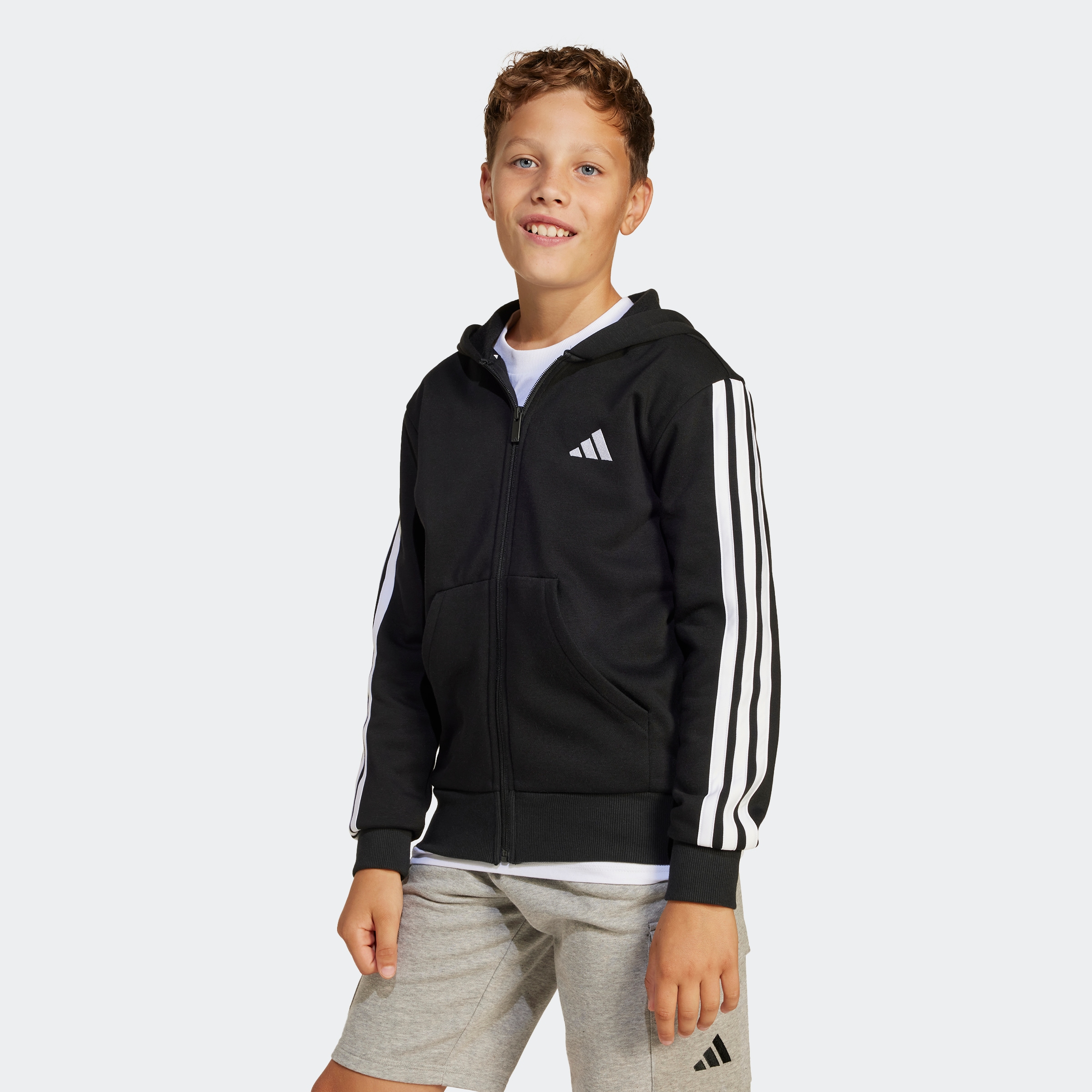 adidas Sportswear Kapuzensweatshirt »J 3S FL FZ HD«