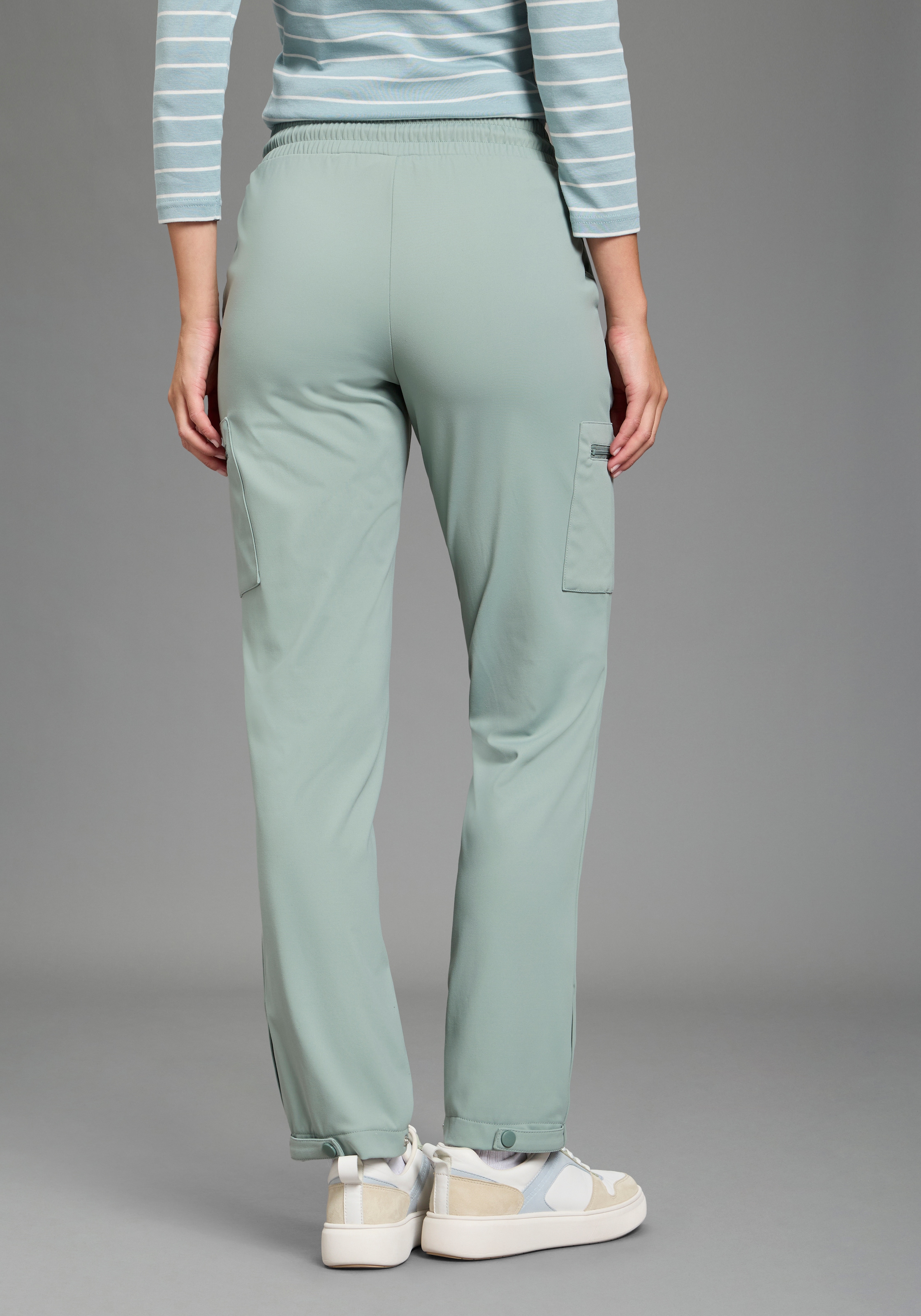 Ocean Sportswear Pantalon fonctionnel  - Pantalon de randonnée avec poches cargo pratiques et largeur d'ourlet réglable