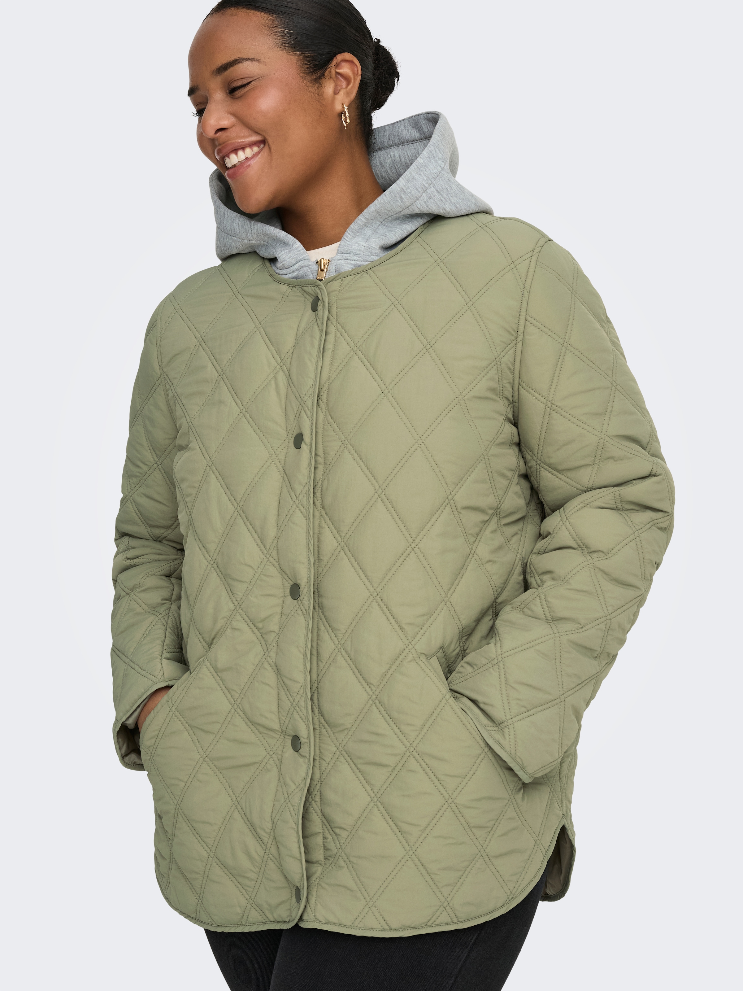 ONLY CARMAKOMA Veste matelassée »CARRISSO LIFE HOOD QUILT JACKET OTW« mit Kapuze