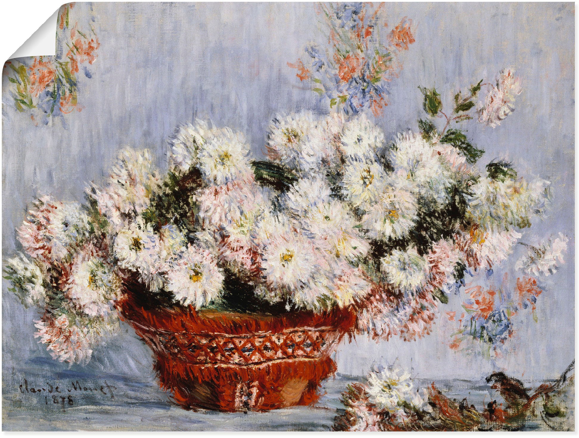 Image of Artland Wandbild »Chrysanthemen. 1878«, Arrangements, (1 St.), in vielen Grössen & Produktarten -Leinwandbild, Poster, Wandaufkleber / Wandtattoo auch für Badezimmer geeignet bei Ackermann Versand Schweiz