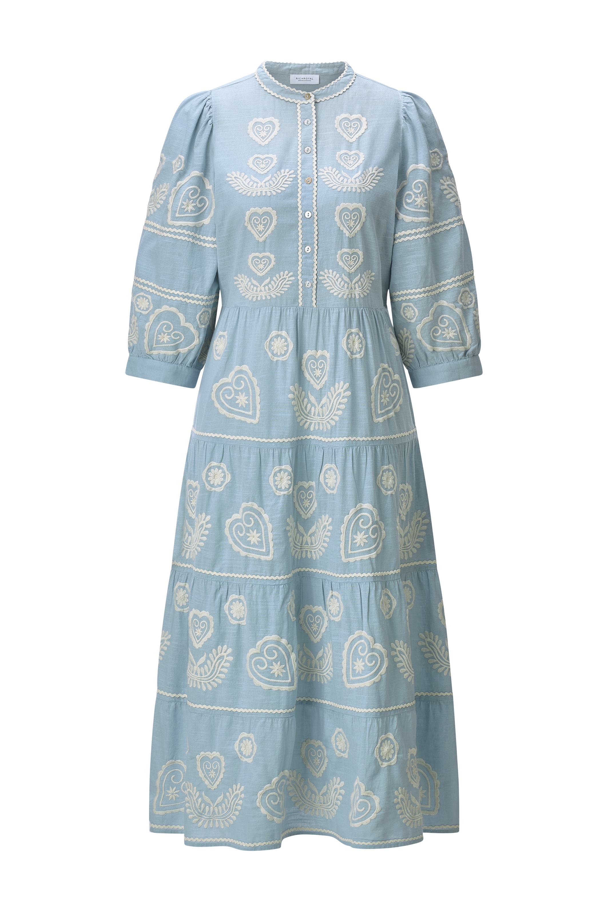 RICHROYAL Robe midi Sans poche Coupe regular avec broderies