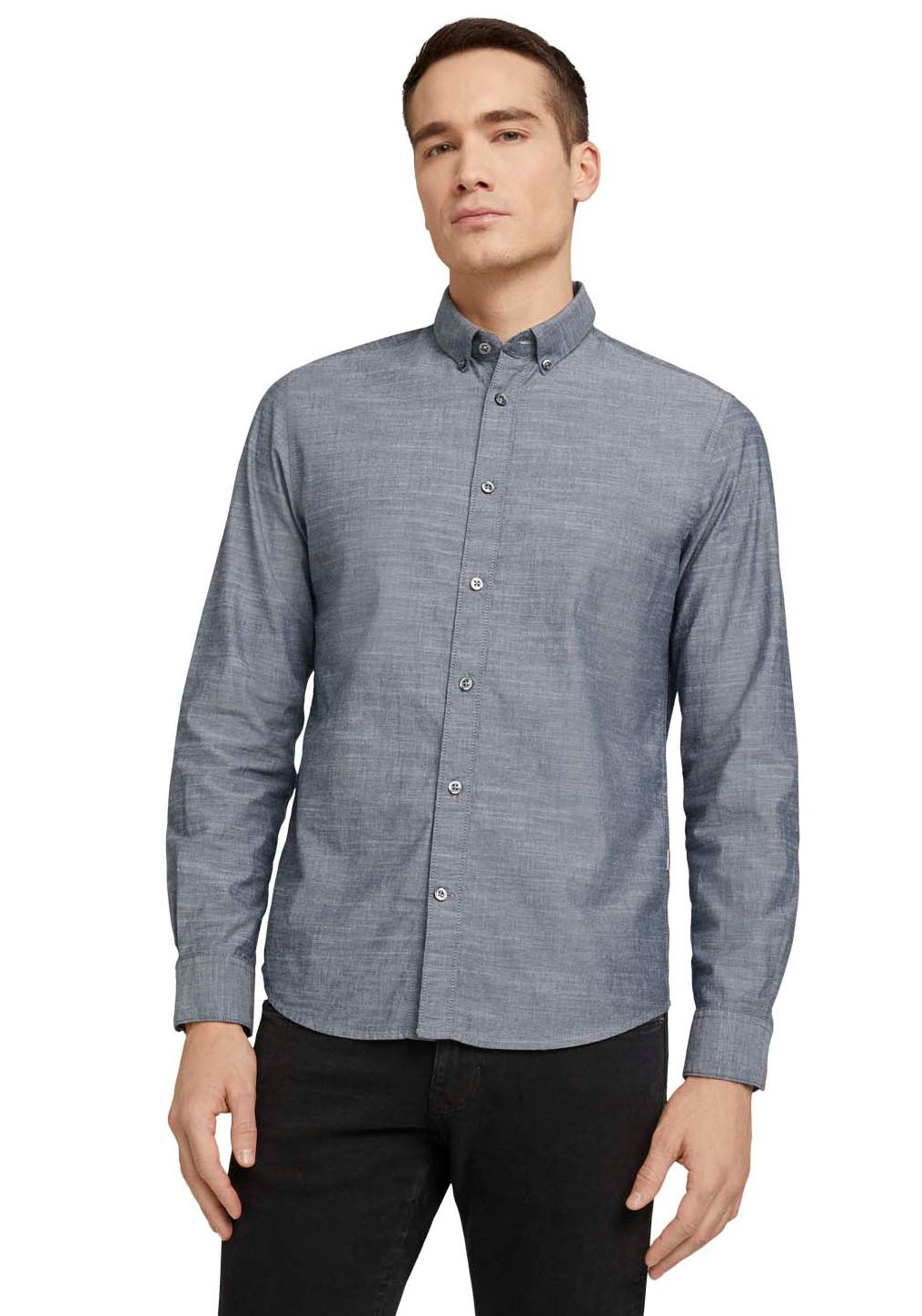 Image of TOM TAILOR Langarmhemd, in Chambray-Look bei Ackermann Versand Schweiz