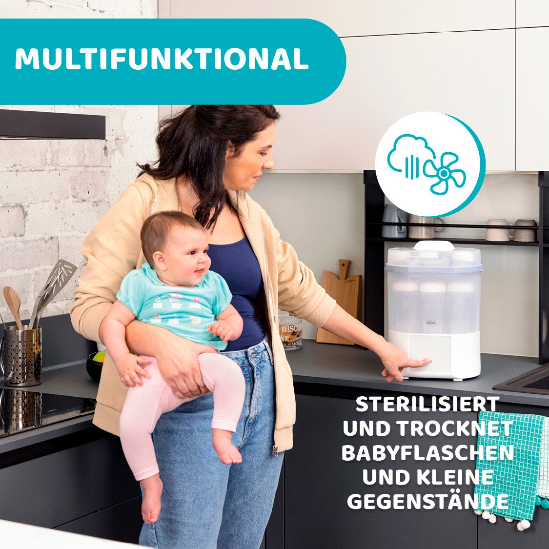 Chicco Dampfsterilisator »Modularer Sterlisator mit Trocknungsfunkion« mit Trocknungsfunktion