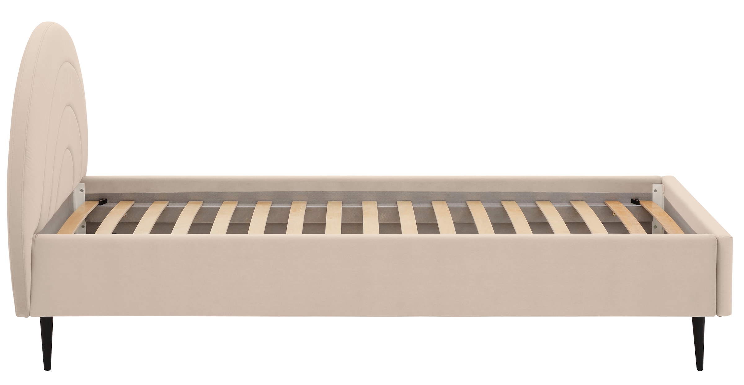 Lüttenhütt Polsterbett »Femmy« angenehm gepolstertes Kopfteil mit dekorativem Regebogenmotiv