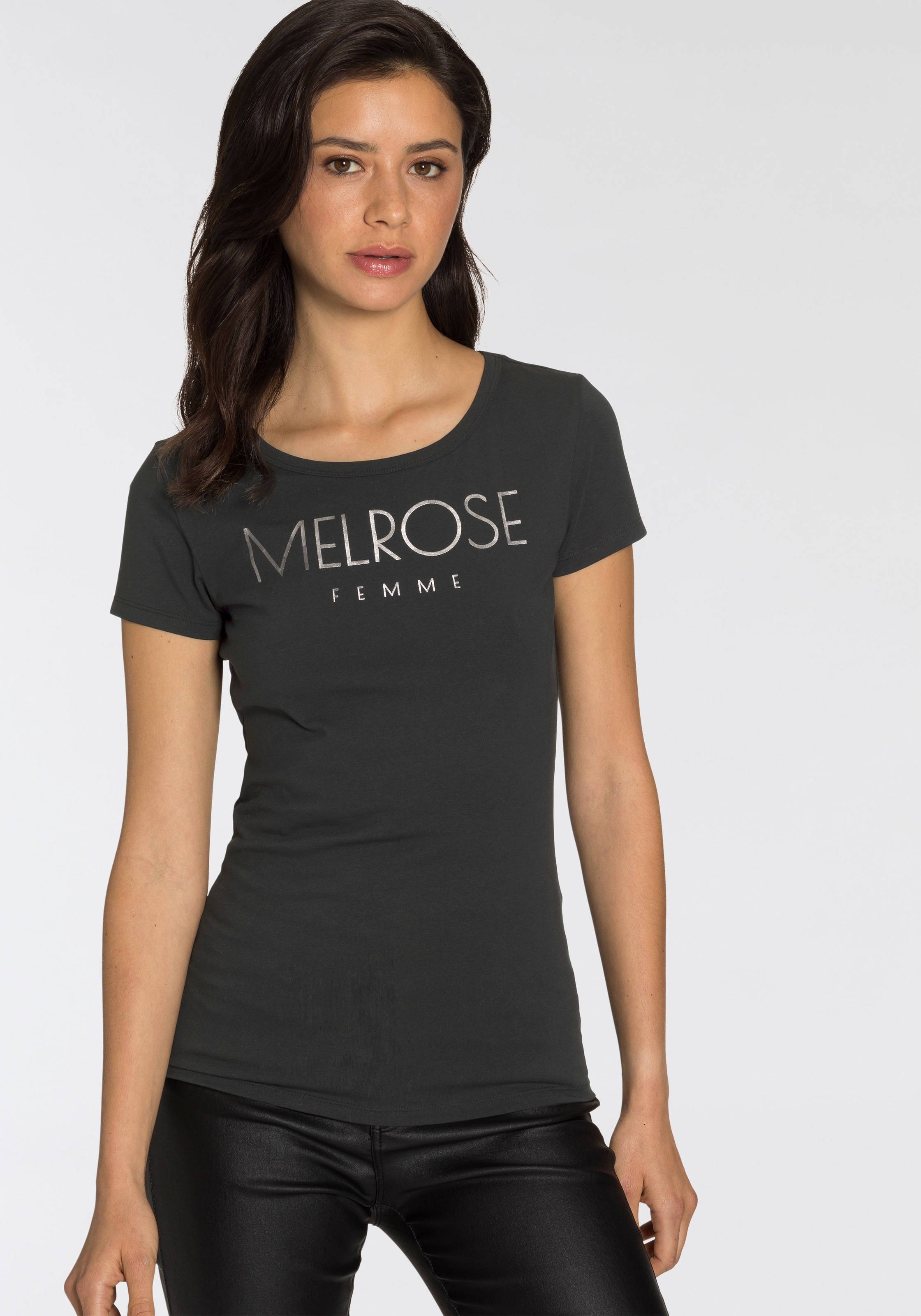 Image of Melrose Rundhalsshirt, mit Logo-Folienprint bei Ackermann Versand Schweiz
