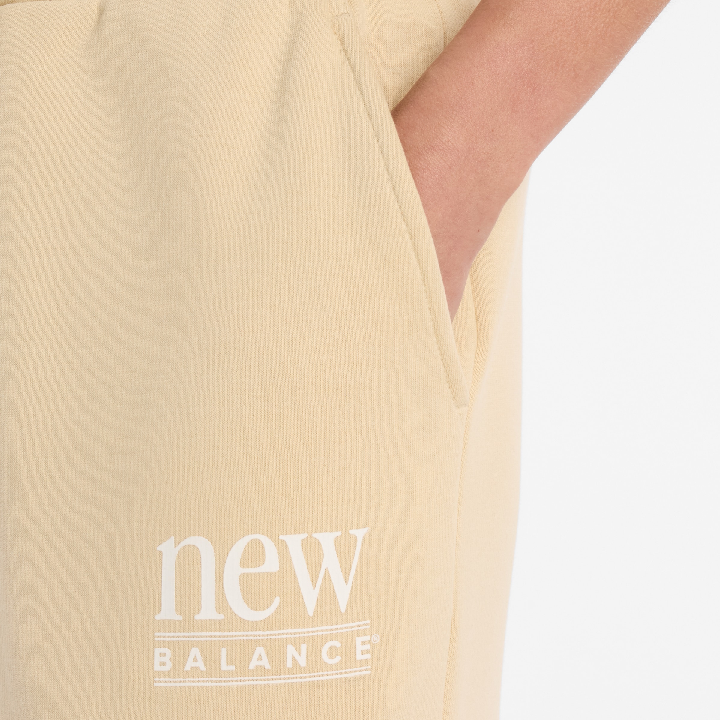 New Balance Pantalon de jogging  aus Fleece-Material, mit Kordelverschluss, bequeme Passform