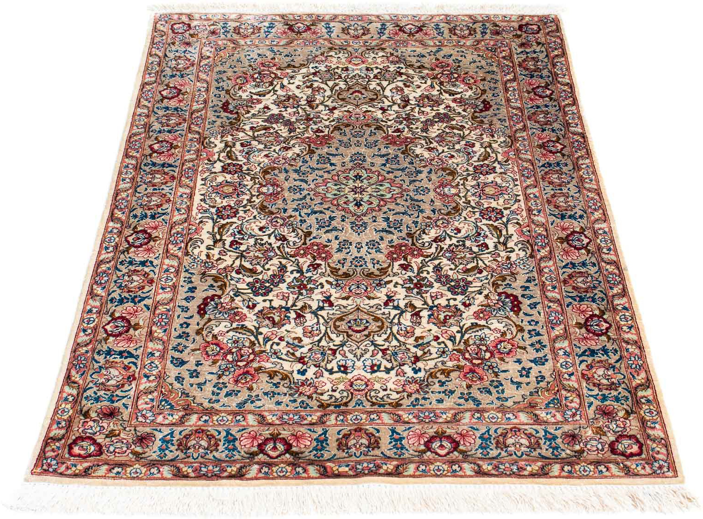 Image of morgenland Orientteppich »Perser - Ghom - 120 x 80 cm - beige«, rechteckig, 10 mm Höhe, Wohnzimmer, Handgeknüpft, Einzelstück mit Zertifikat bei Ackermann Versand Schweiz