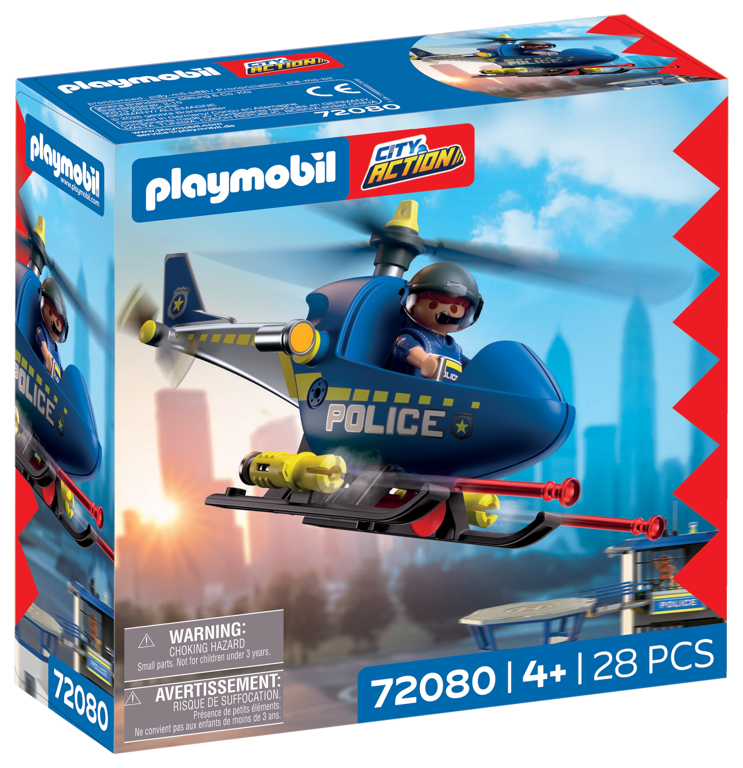 Playmobil® Jeu de construction »Polizeihelikopter (72080), City Action« Made in Europe