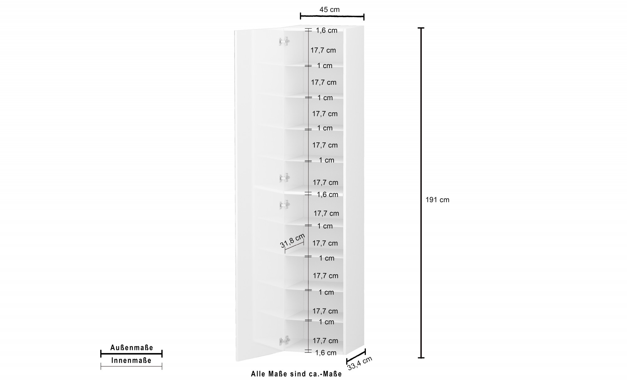 Home affaire Schuhschrank »Kompakt« 1 Stk. tlg.