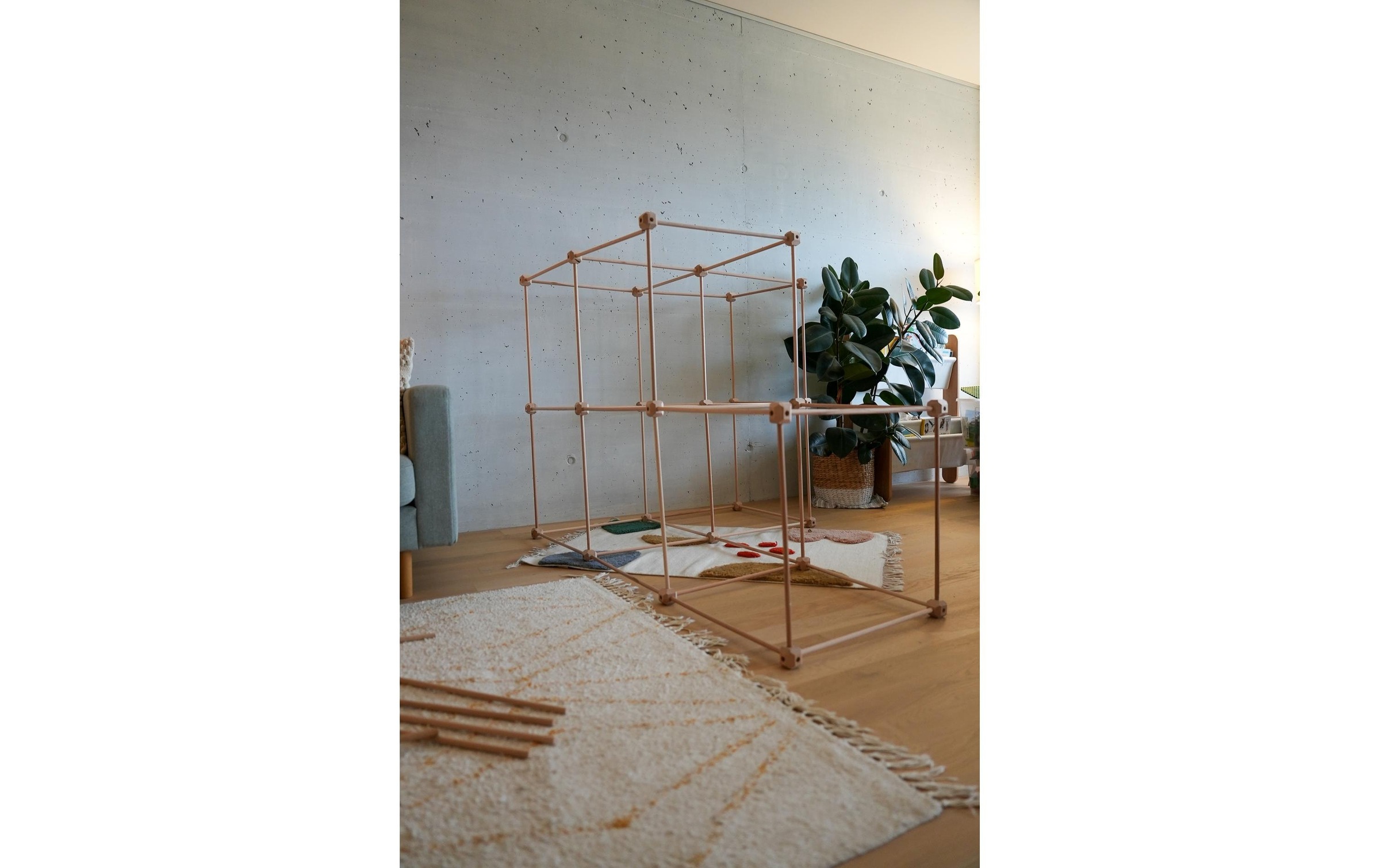 Konstruktions-Spielset »Hüttenheld mittel 80 Teile«, Holzart: Buche (Schweiz)