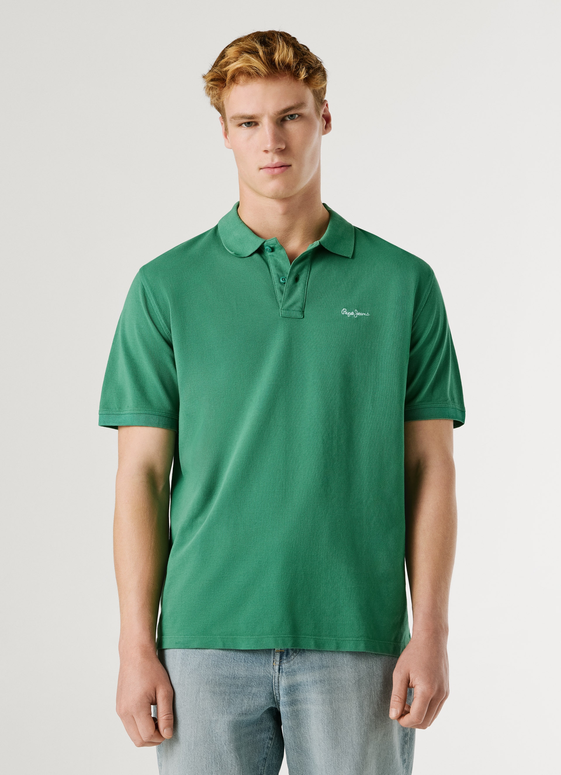 Pepe Jeans Polo »OSCAR« aus Baumwoll-Piqué, mit Logostickerei
