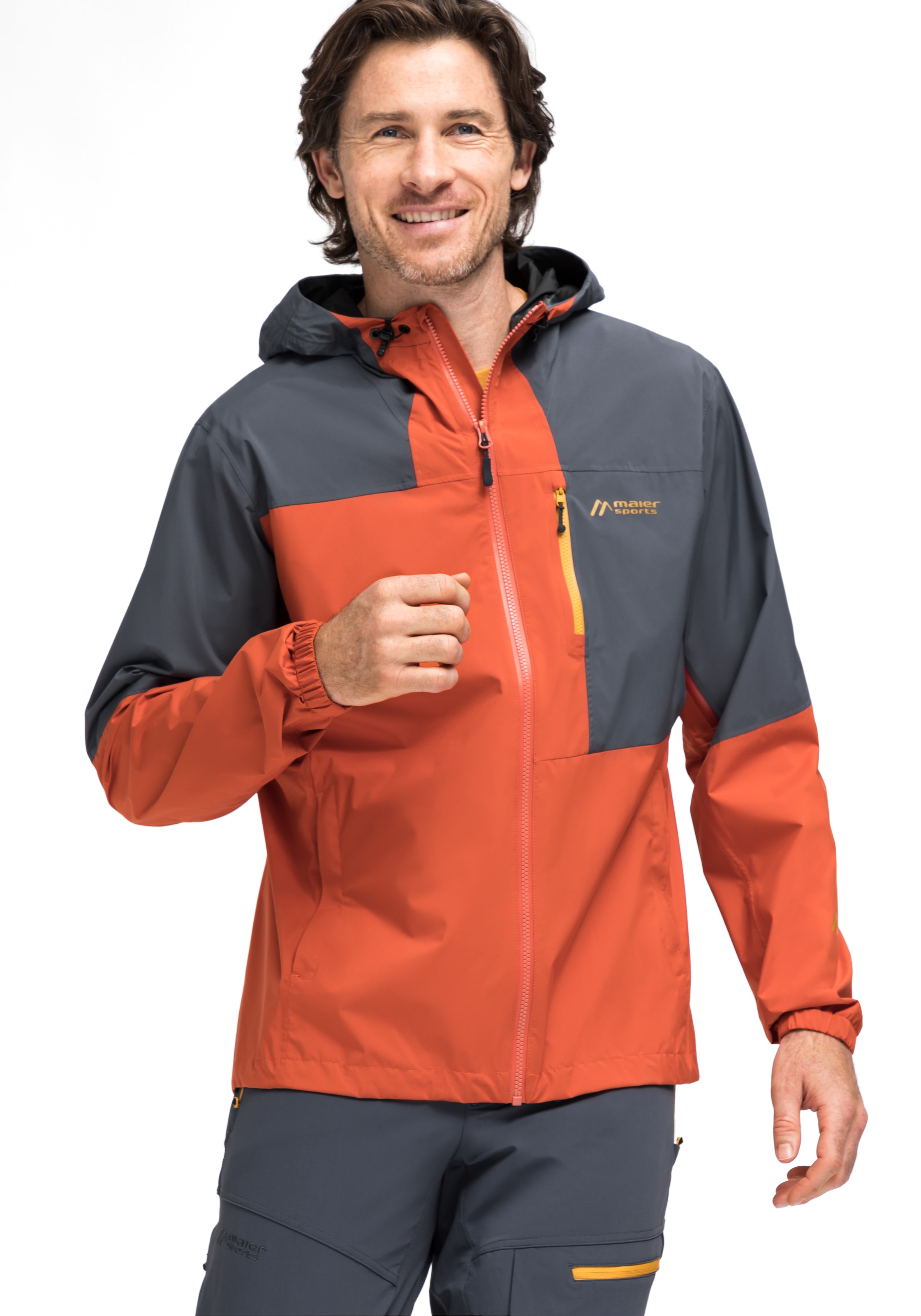 Maier Sports Outdoorjacke »Rosvik M«, Herren Regenjacke mit Kapuze, wasserdichte Wanderjacke, Funktionsjacke