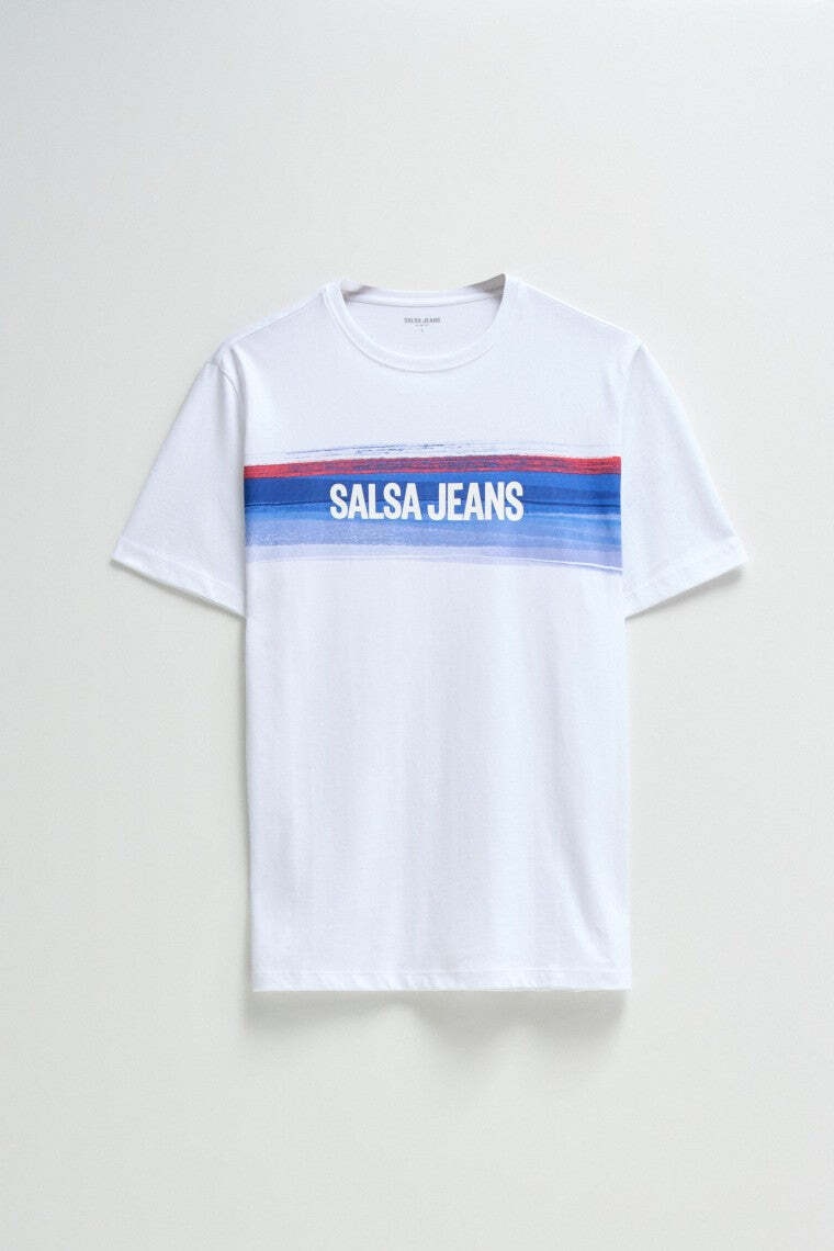 T-Shirt »Salsa Jeans T-Shirt T-Shirt Chest Print Branding«