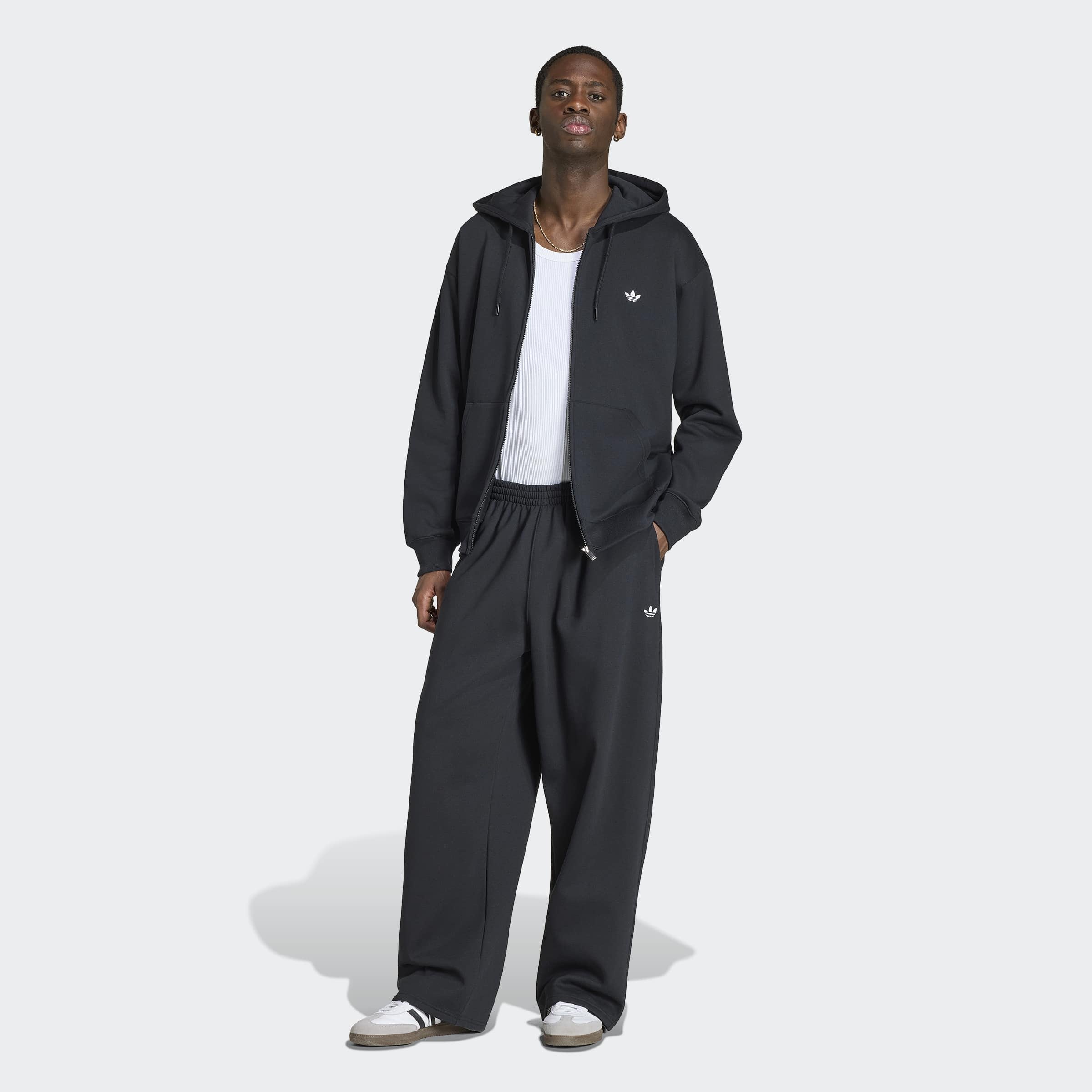 adidas Originals Sweat à capuche »TREFOIL ESSENTIALS HOODIE, LOCKER GESCHNITTEN, MIT DURCHGEHENDEM REISS«, avec cordon, longueur normale
