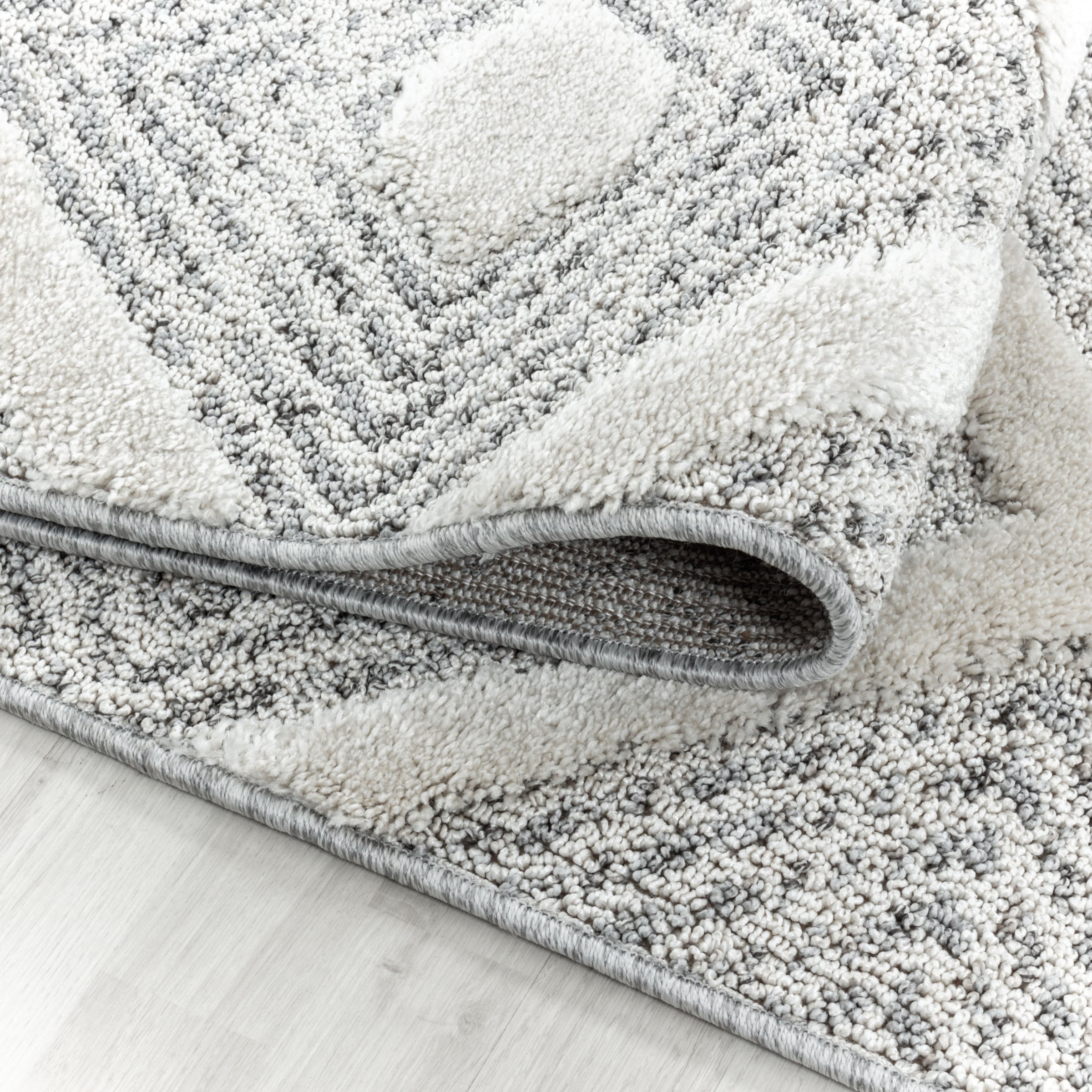 Ayyildiz Teppiche Teppich »PISA 4707«, rund, 20 mm Höhe, Läufer, rund, Hoch Tief Struktur, Wohnzimmer,Schlafzimmer