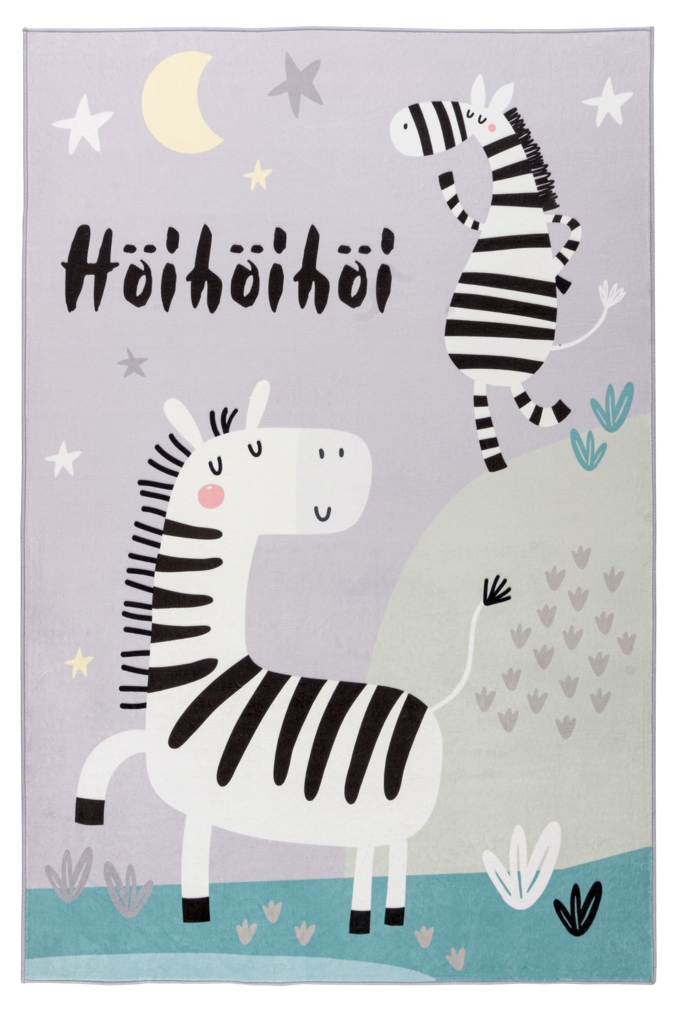 Image of Kayoom Kinderteppich "Wonder 128" rechteckig 8 mm Höhe Kurzflor, Vegan, Fussbodenheizungsgeeignet, Zebra