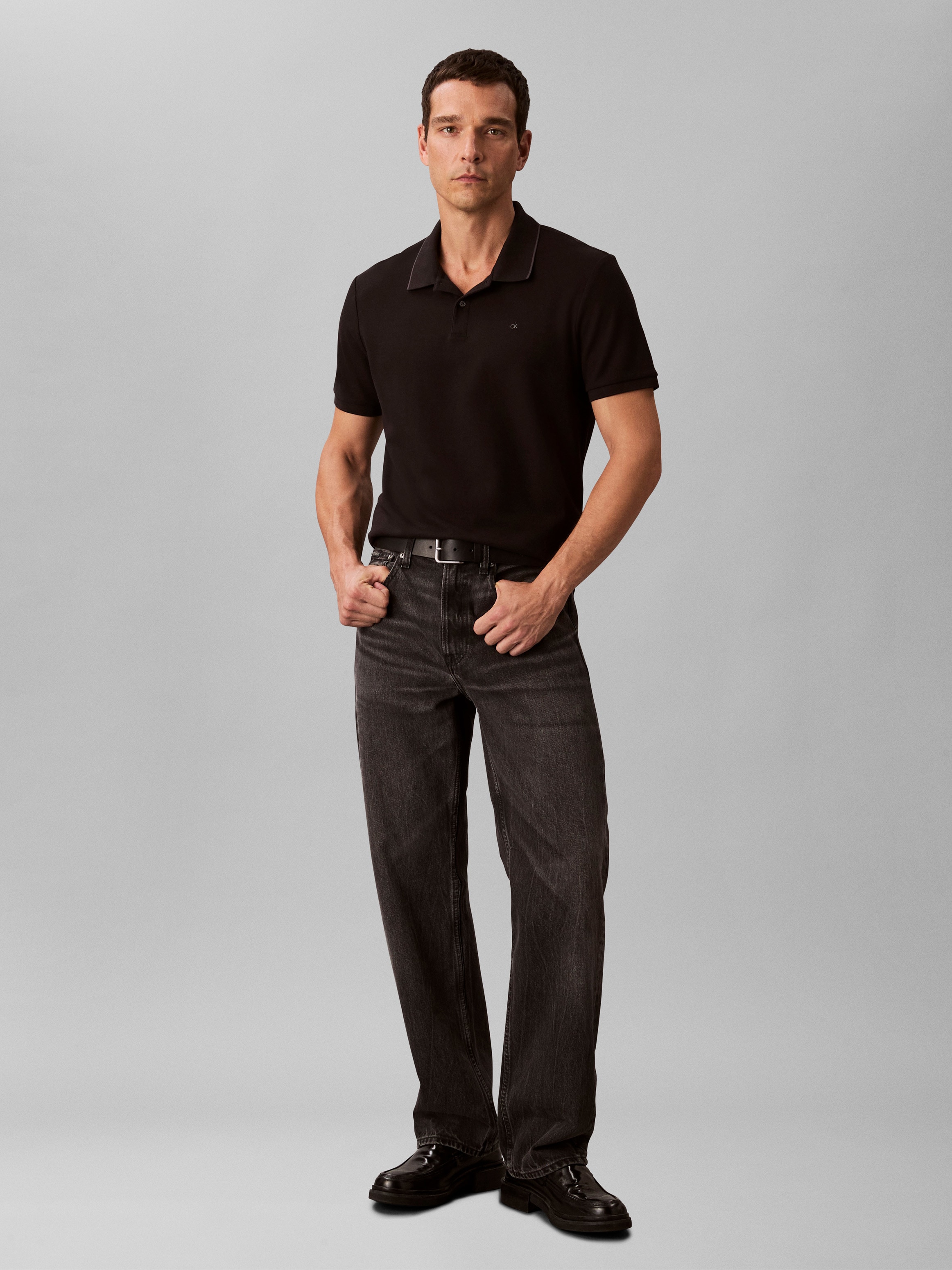 Calvin Klein Poloshirt »SS RFND PQ TPPD CLSS« Mit Rundhalsausschnitt
