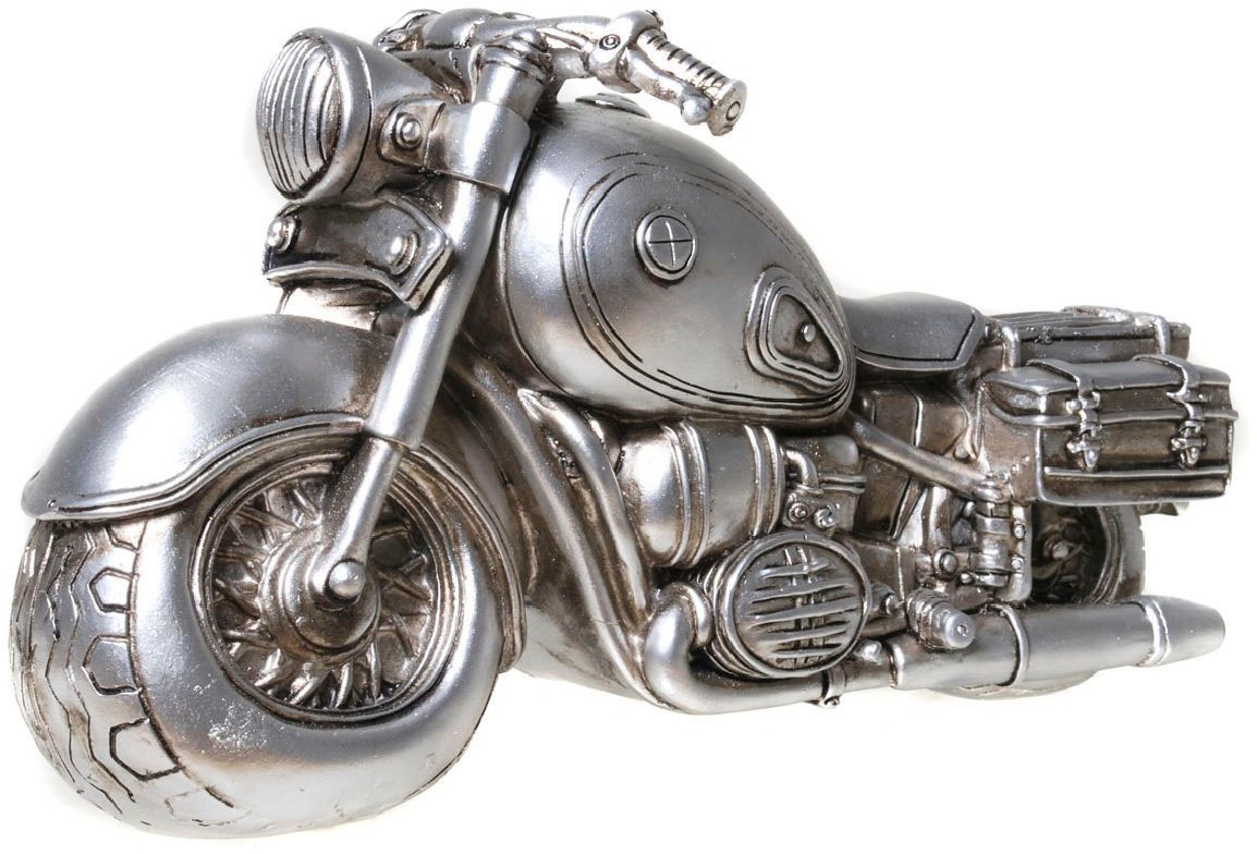 Image of Ambiente Haus Spardose »Motorrad, silberfarben«, (1 tlg.), Sparschwein, Retro-Design, ideales Geschenk bei Ackermann Versand Schweiz