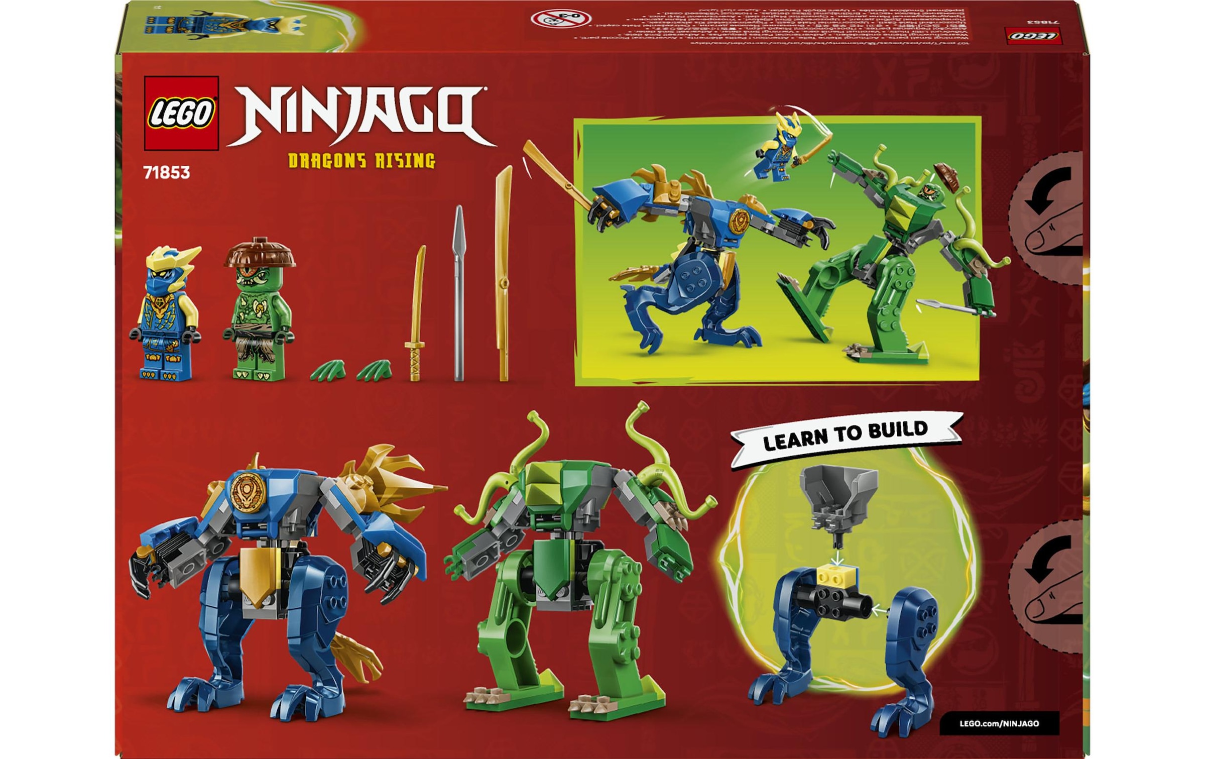 LEGO® Konstruktionsspielsteine »Duell mit Jays Drachen-Mech (71853), LEGO Ninjago«
