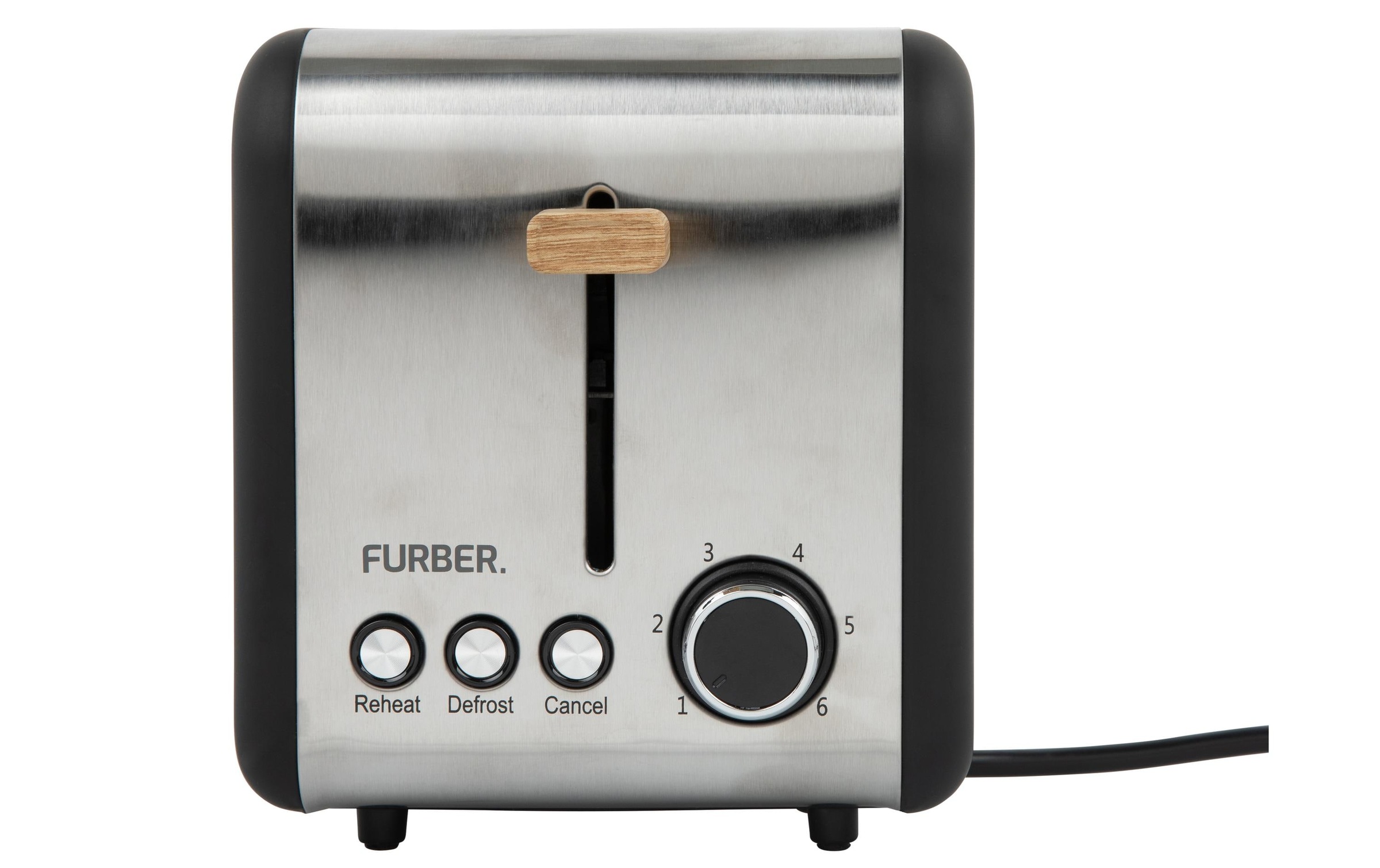FURBER Toaster »Toaster Schwarz/Holz«, für 2 Scheiben, 850 W