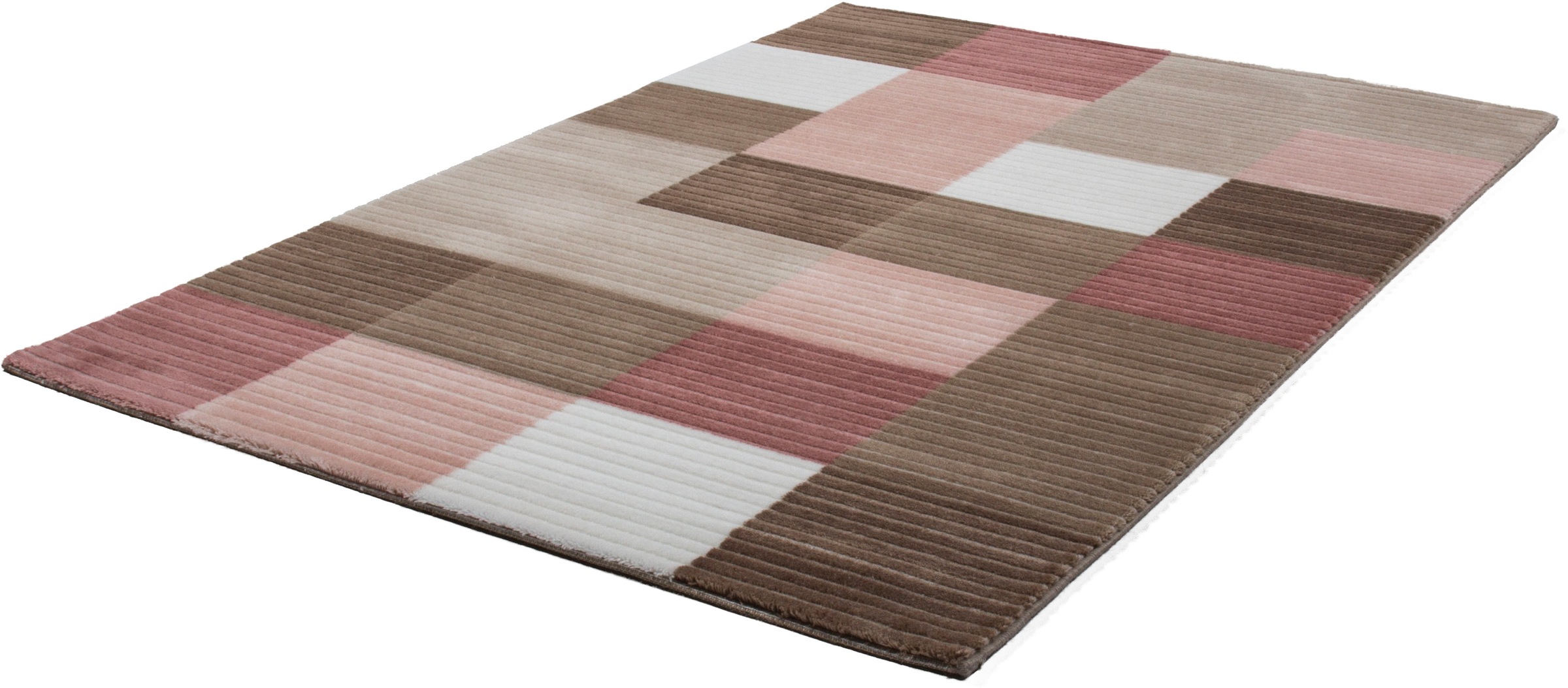 Image of RESITAL The Voice of Carpet Teppich »Gala 5008«, rechteckig, 13 mm Höhe, Kurzflor, gewebt, Hoch-Tief-Struktur, Karo Motiv, ideal im Wohnzimmer & Schlafzimmer bei Ackermann Versand Schweiz